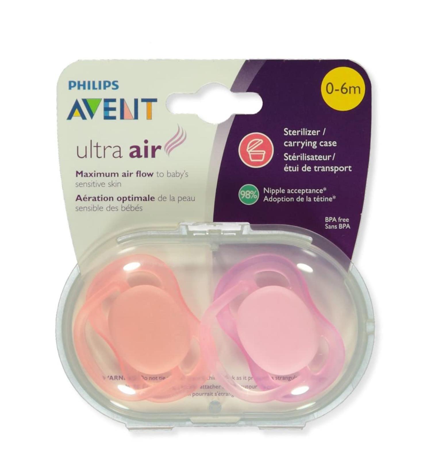 Philips Avent 2-Pack Ventilated Orthodontic Pacifiers - Pink one Size