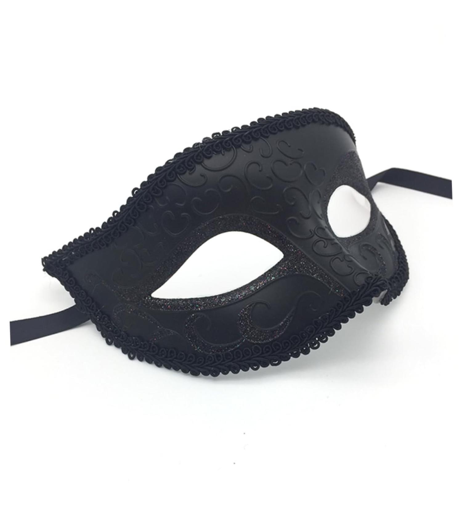 DOITOOL Dreses Masquerade Costume Eye Mask Black Costume Makeup Stand Out Mask Masquerade Ball Unique Masquerade Black Maskes Costumes Party Mask Men and Women Halloween - Buy Online on GoSupps.com