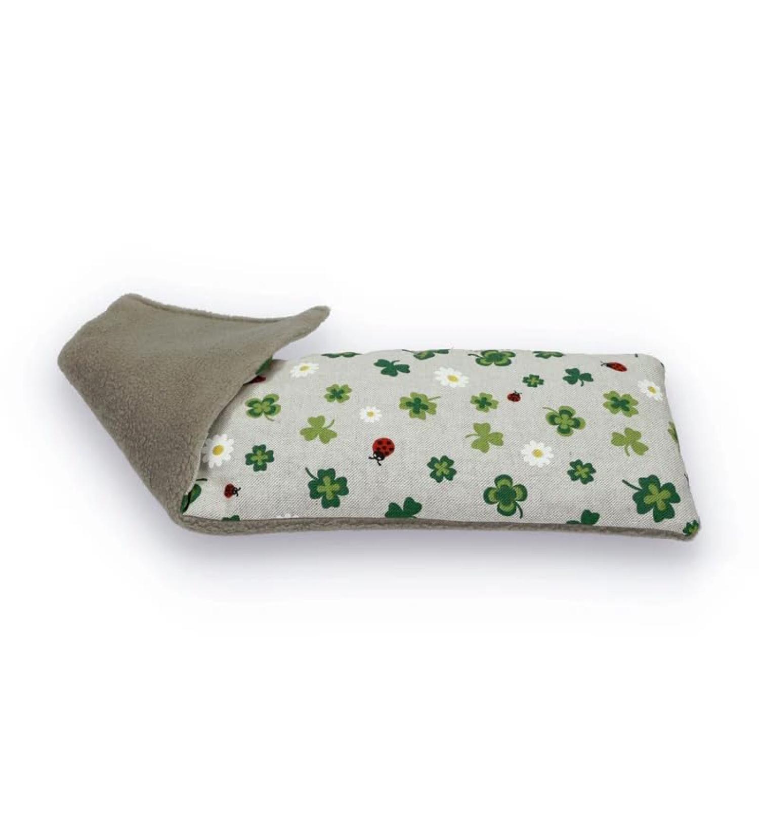 Soothing Cold or Hot Microwavable Duo Fabric Wheat Bag - Unscented - Natural Relief for Aches and Pains - Cloverleaf