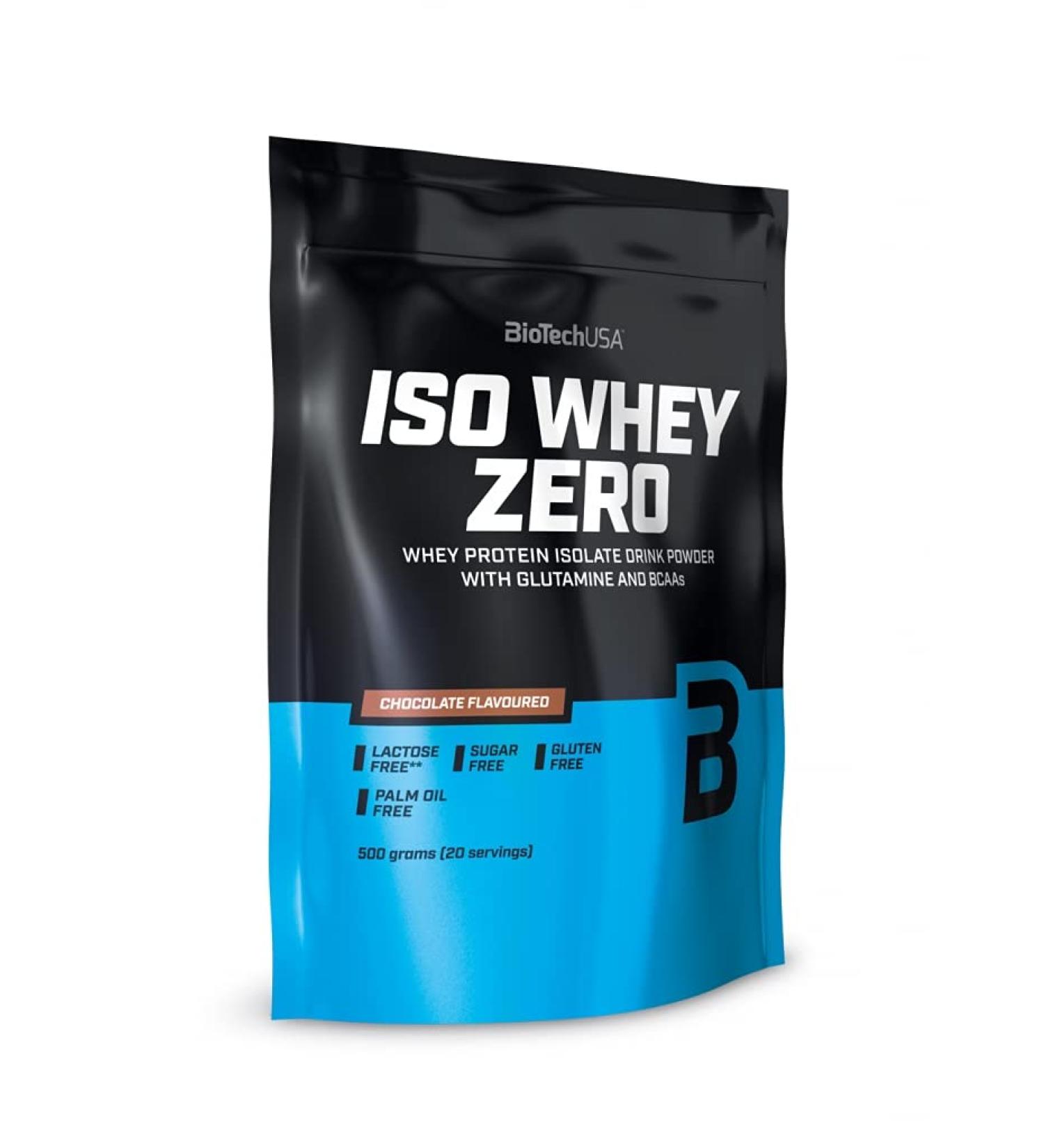 Buy Biotech USA Iso Whey Zero - 500g Black Biscuit | Best Protein Supplements for Weight Loss & Muscle Gain - Buy Online on GoSupps.com
