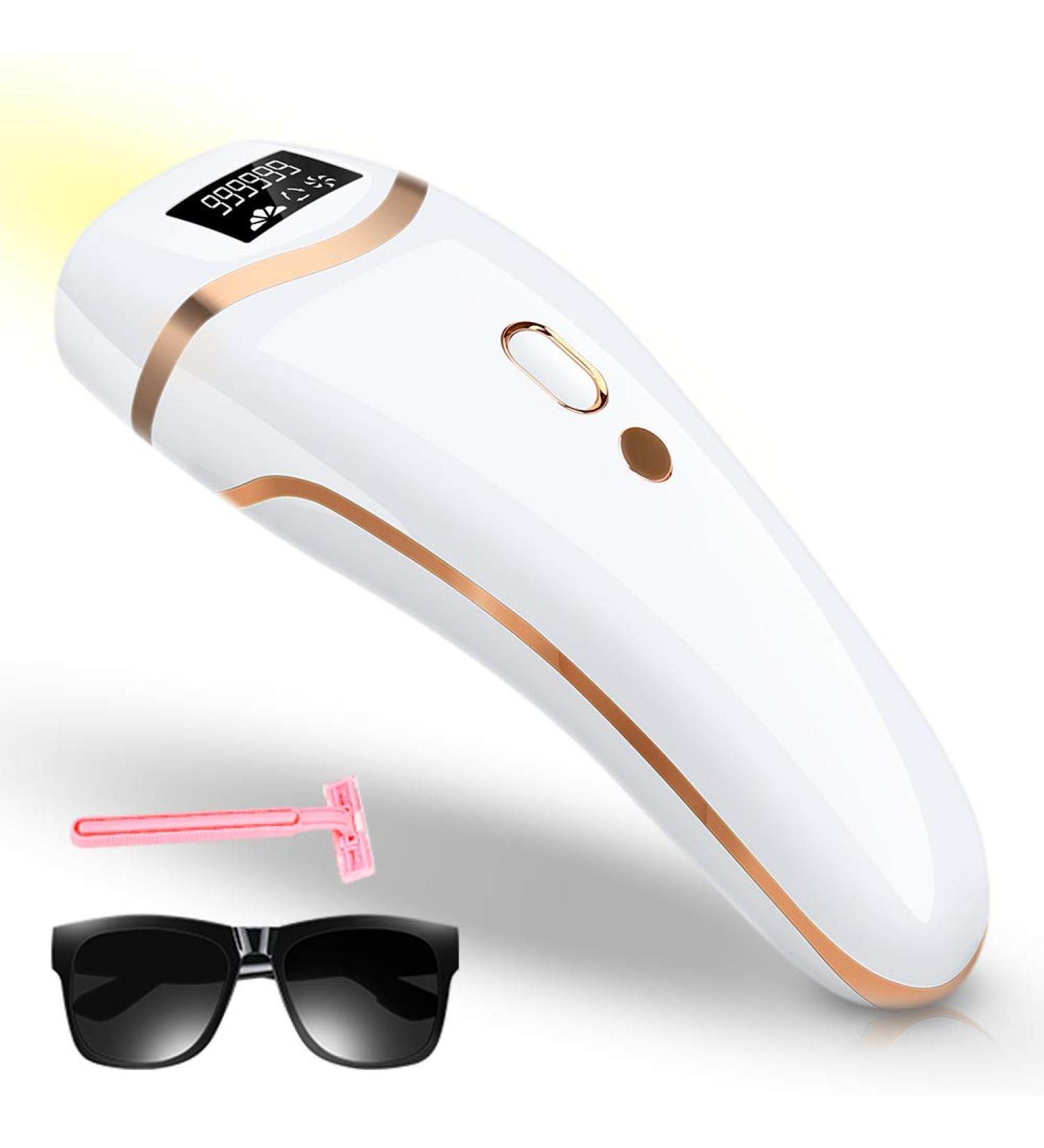 Huieter IPL Hair Removal Device - 999,999 Flashes, Permanent & Painless Laser Hair Remover for Men and Women, Facial Legs Arms Armpits Body, At-Home Use - White - Buy Online on GoSupps.com