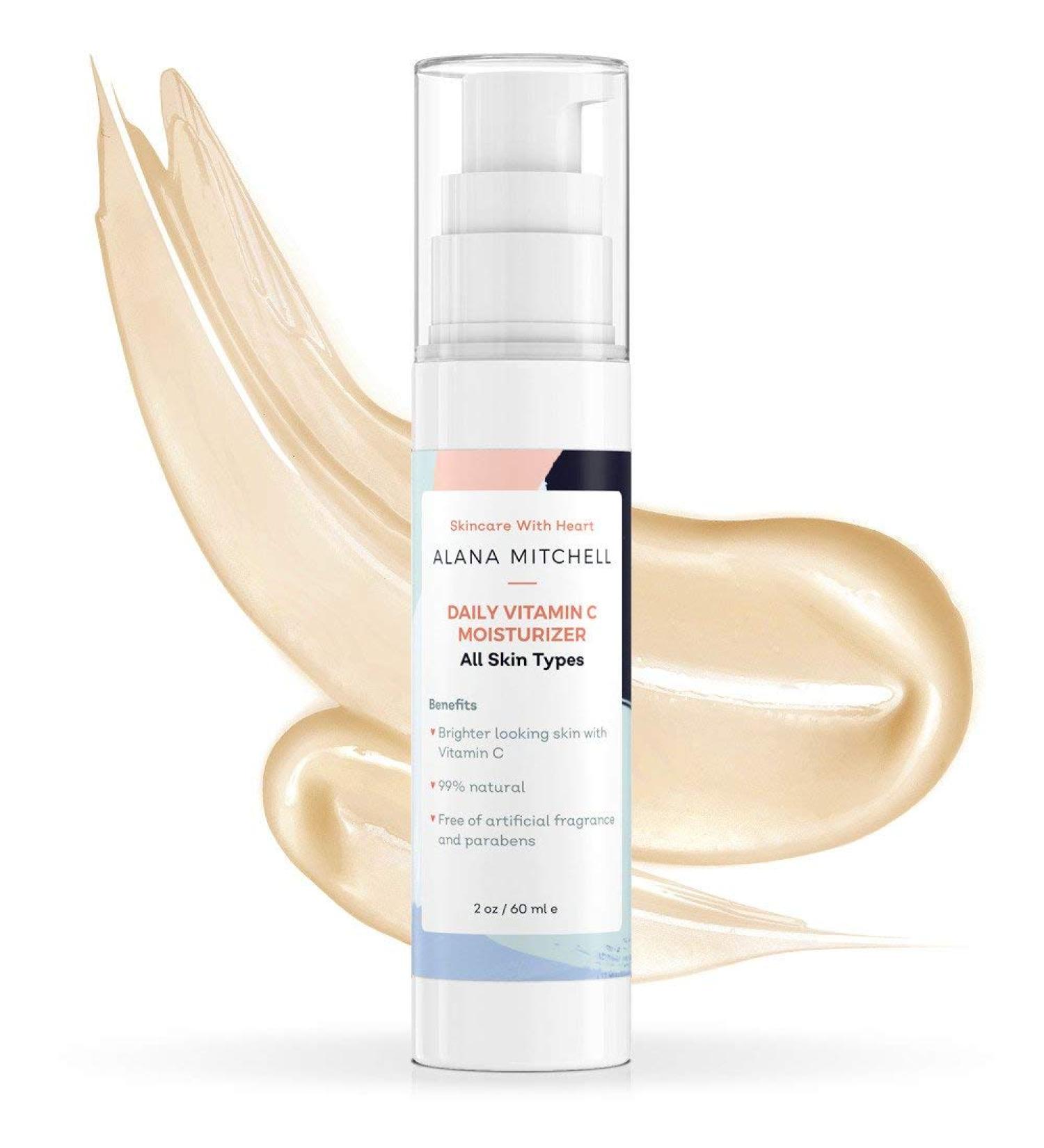 Alana Mitchell Daily Vitamin C Serum - Hydrating Anti-Aging Face Moisturizer for All Skin Types - Natural Ingredients - 2 oz - Buy Online on GoSupps.com