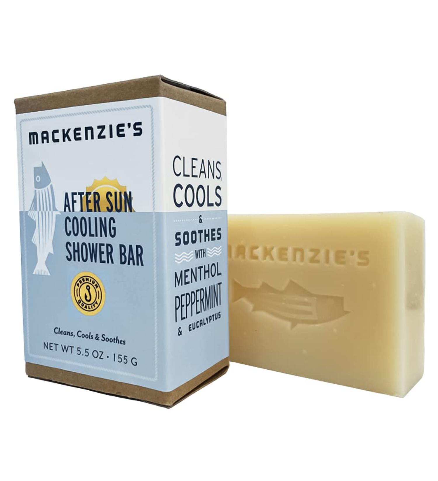 MacKenzie's After Sun Cooling Shower Bar 5.5 oz - Ideal Gift for Fishermen, Gardeners, and Sailing Enthusiasts - Buy Online on GoSupps.com