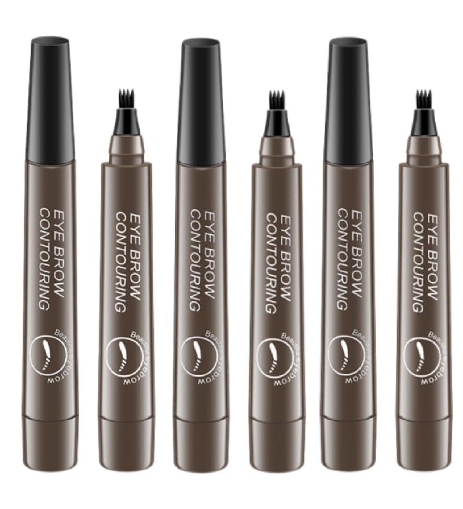 3PCS 4 Tipped Precise Brow Pen Waterproof 4 Point Eyebrow Pencil Waterproof Liquid Eyebrow Pen Makeup Long Lasting 4 Fork Tip Brow Pen Cosmetic Microblade Brow Pencil (04 Grey Brown) - Buy Online on GoSupps.com