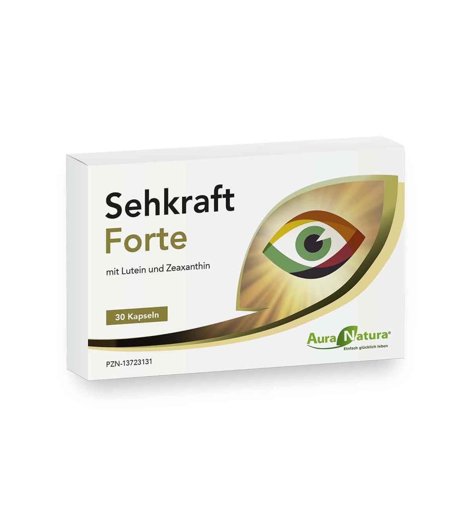 Auranatura Sehkraft Forte - Eye Complex with Vitamin A Lutein & Zeaxanthin - 30 Capsules | Boost Eye Health & Vision Support - Buy Online on GoSupps.com