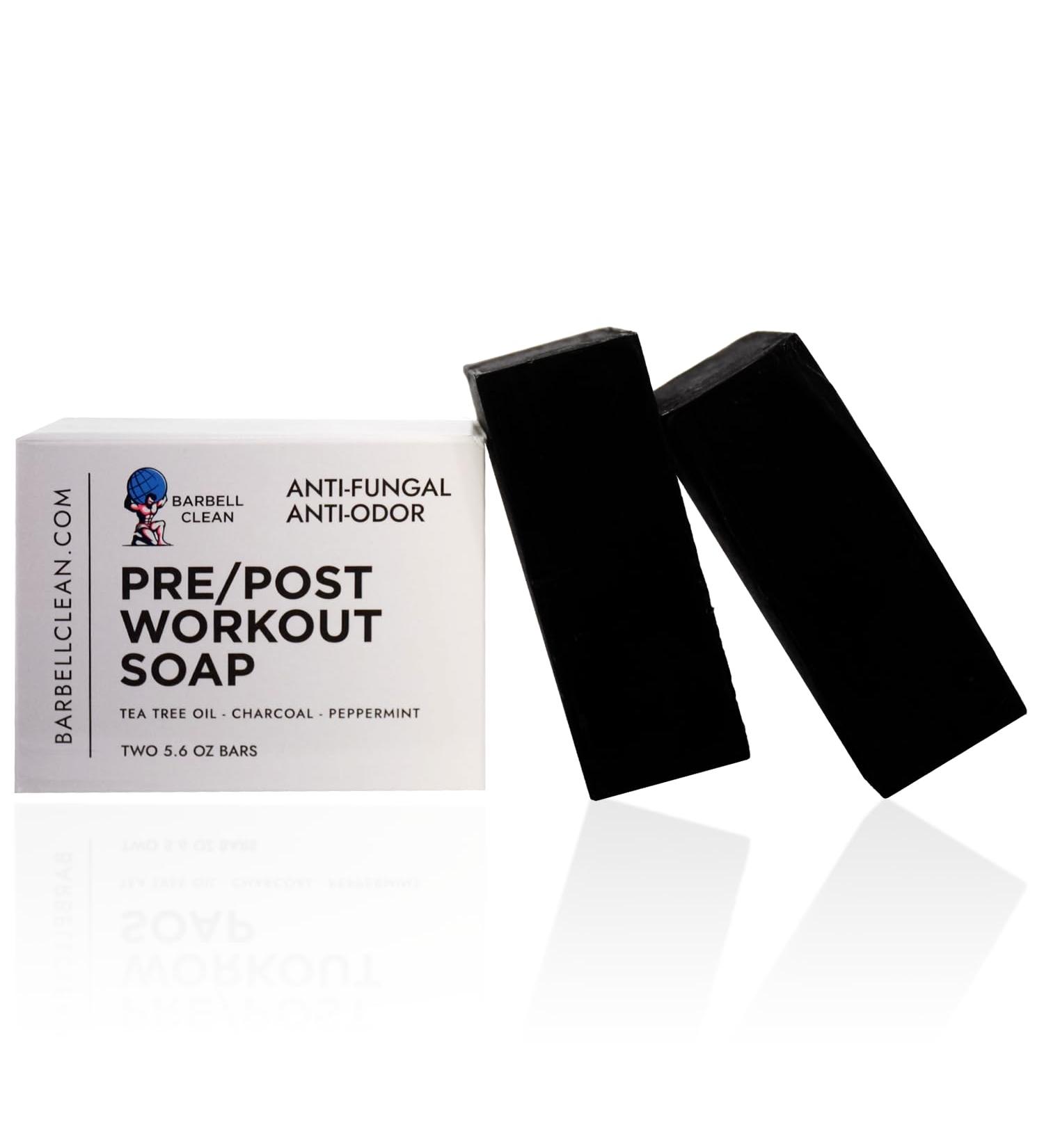 Antifungal Charcoal Tea Tree Soap - Ultimate Odor Protection for Gym & Sports - 2 Large Bars for Pre/Post Workout - International Shipping Available - Buy Online on GoSupps.com