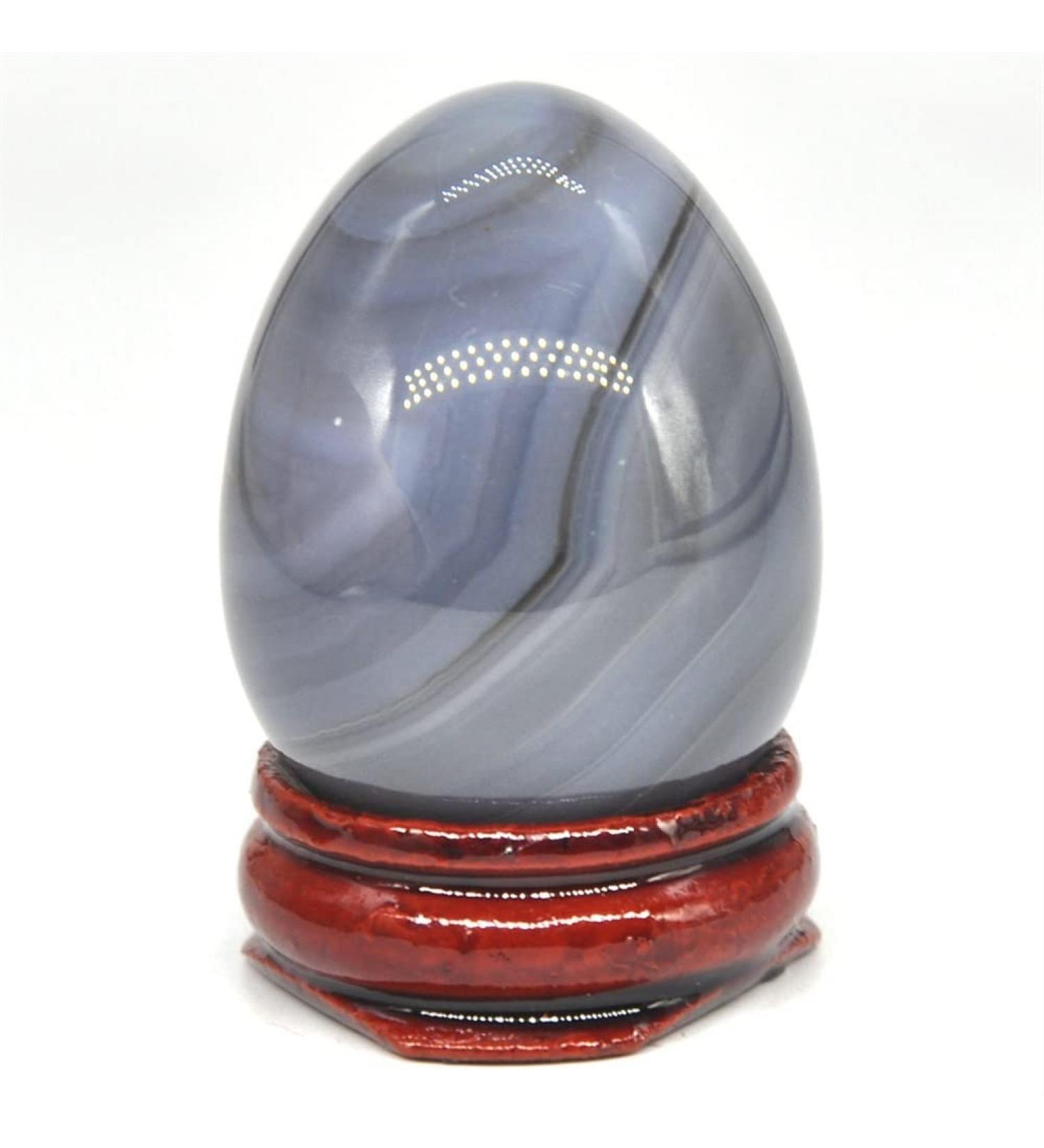 30x40mm Grey Agate Oval Natural Crystal Suitable for Home Raw Stones and Minerals Home Goods - Buy Online on GoSupps.com