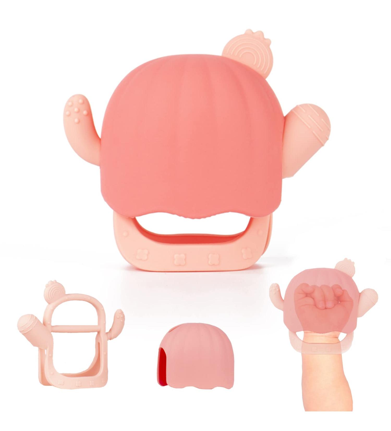 BOKOUHUI Silicone Teethers for Babies - Set of 2 Mushroom Teething Toys with Storage Case | Safe for Toddlers & Infants - Buy Online on GoSupps.com