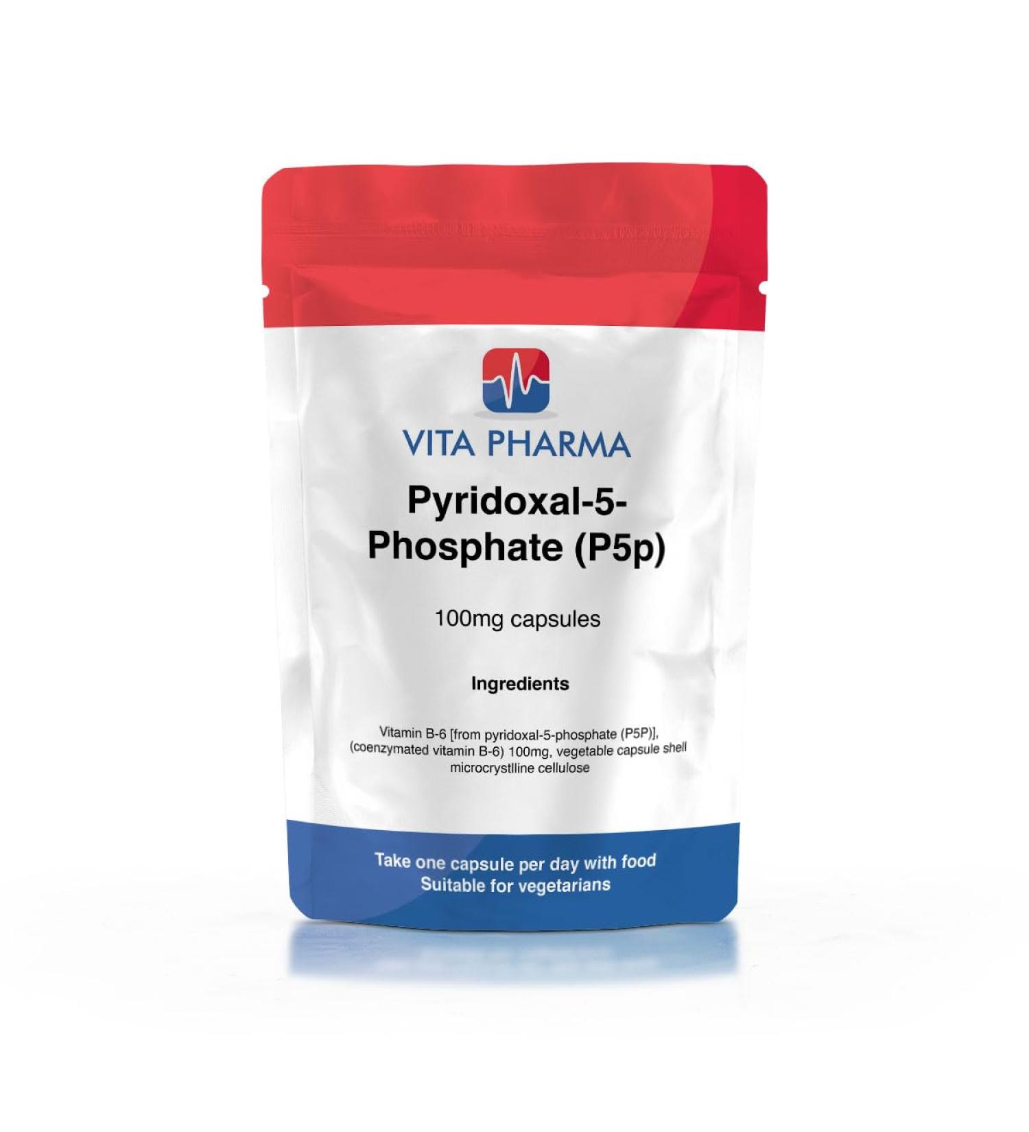 VITA PHARMA Pyridoxal-5-Phosphate (P5p) 100mg 365 Capsules