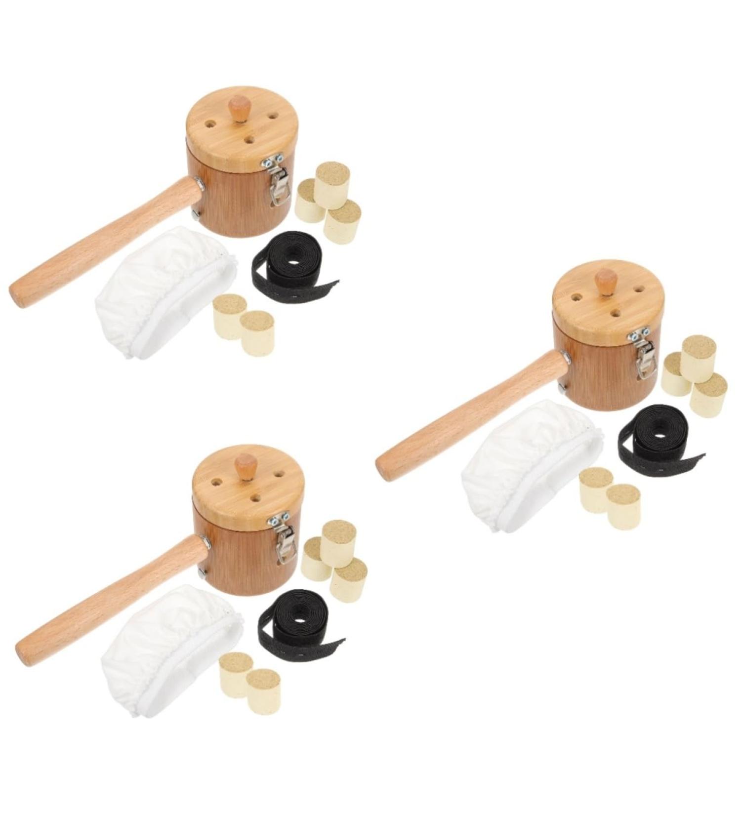 Buy Healvian 3 Sets Moxibustion Massage Hand Device - Portable Metal Burner & Moxa Strips Case - Buy Online on GoSupps.com