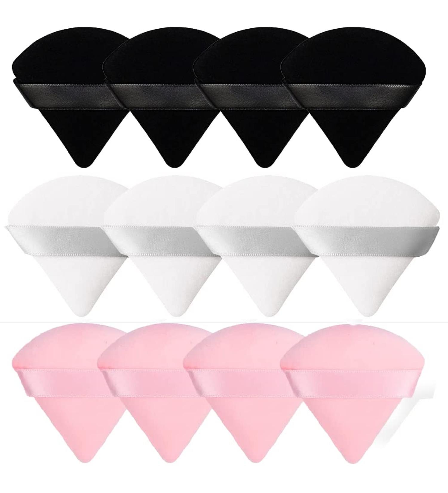 CRSONGMAOZL Makeup Powder Puffs Made of Velour in Triangle Wedge Shape Designed for Contouring Under Eyes and Corners with Strap Makeup Tool for Daily Makeup Foundation Cream Blush (12 Pcs) - Buy Online on GoSupps.com