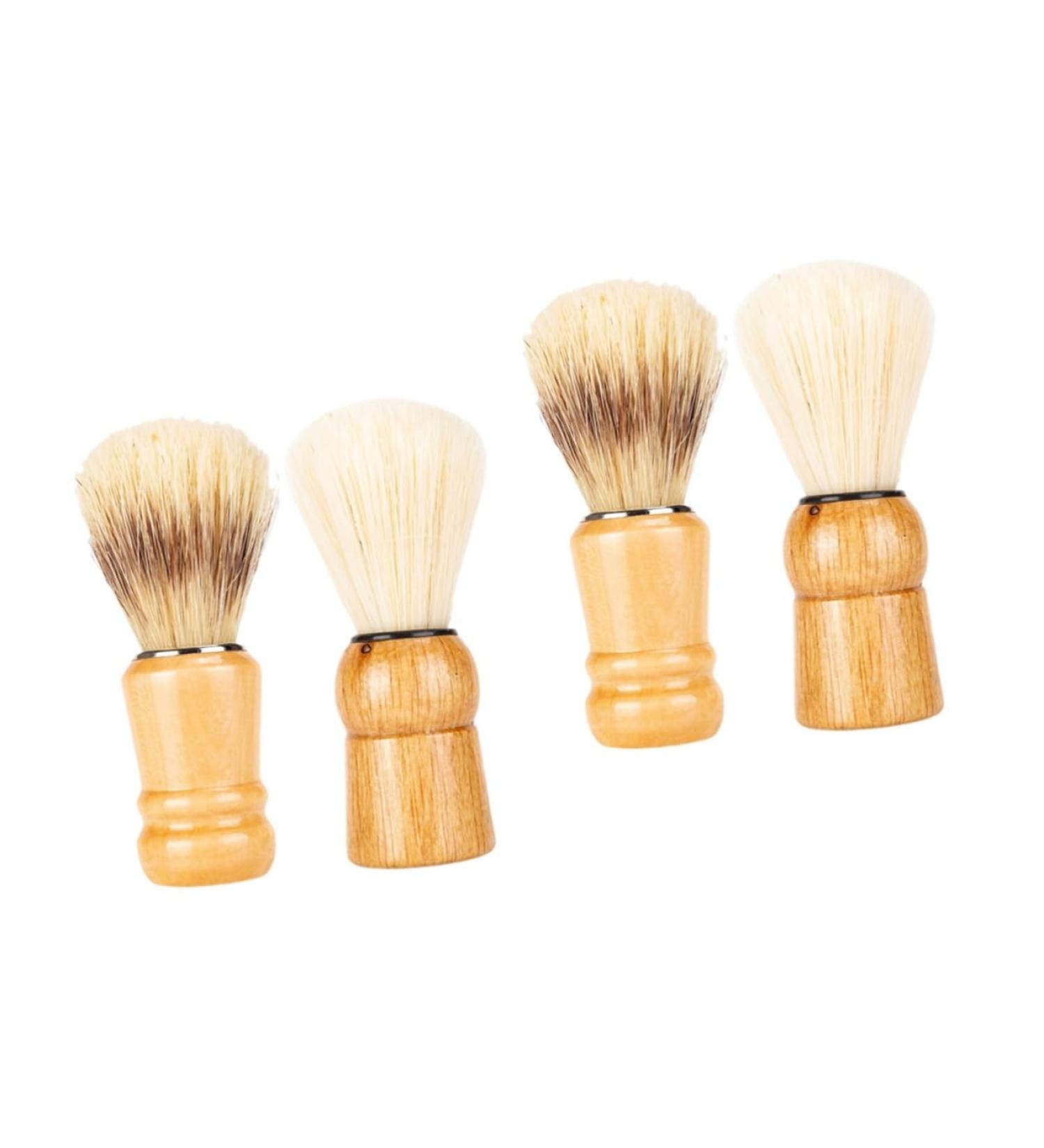 Beavorty Beard Brush Set - 4 Pieces Shaving Brushes & Bowl for Men | Wooden Handle Travel Razor | Perfect Male Gifts for Salon & Hairdresser - Buy Online on GoSupps.com