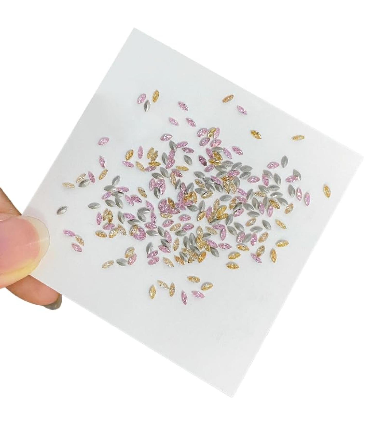 3D Crystal Rhinestones Flat Back Clear Stones for Art Decor and Rhinestones and with Pearl-Nail - Buy Online on GoSupps.com