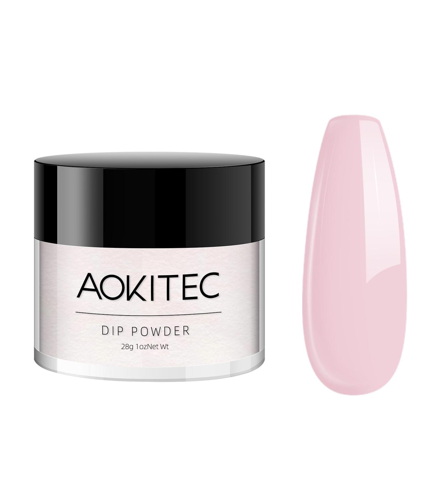 Aokitec 28g Dip Powder Thin Pink Thin Pink Color Nail Dipping Powder French Powder Pro Collection System Nail Art Starter Manicure Salon DIY at Home Odor-Free&Long-Lasting No Needed Nail - Buy Online on GoSupps.com