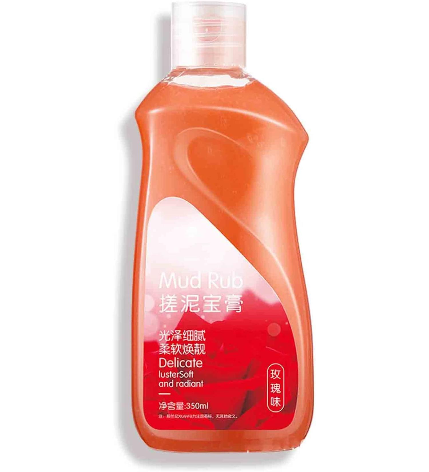 Mud Rubbing Artifact Rubbing Mud for Skin Rubbing Mud Gel Deeply Exfoliating Removing Dead Skin and Dirt Body Wash for Smooth Skin 350ml (Rose) - Buy Online on GoSupps.com
