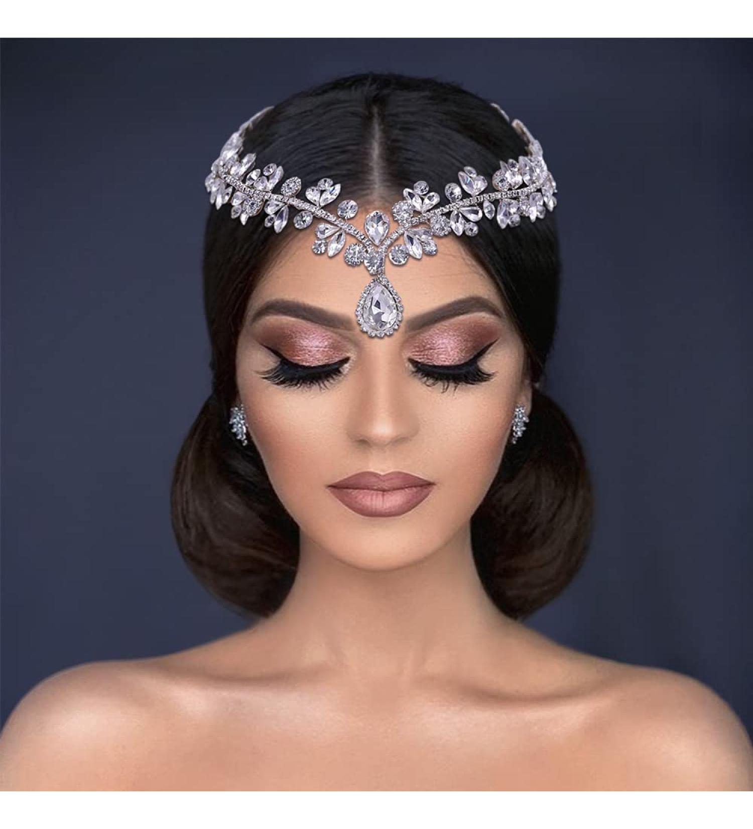Crystal Wedding Bridal Headband Rhinestone Hair Comb Headdress - Buy Online on GoSupps.com