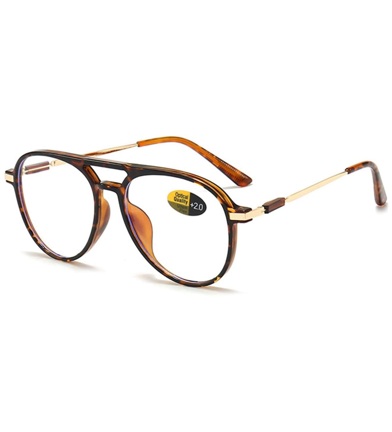 Koosufa Anti-Blue Light Reading Glasses for Men & Women - Stylish Pilot Metal Frame Ultra Easy on Eyes - Available in Multiple Strengths - Buy Online on GoSupps.com