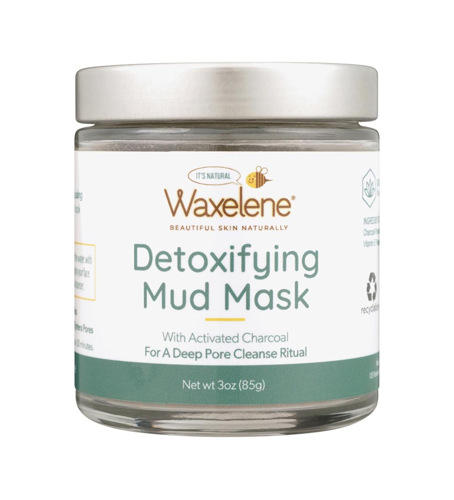 Waxelene Detoxifying Mud Mask - Deep Pore Cleanse for Eczema Acne & Oily Sensitive Skin | Activated Charcoal & Dead Sea Clay - International Shipping Available - Buy Online on GoSupps.com