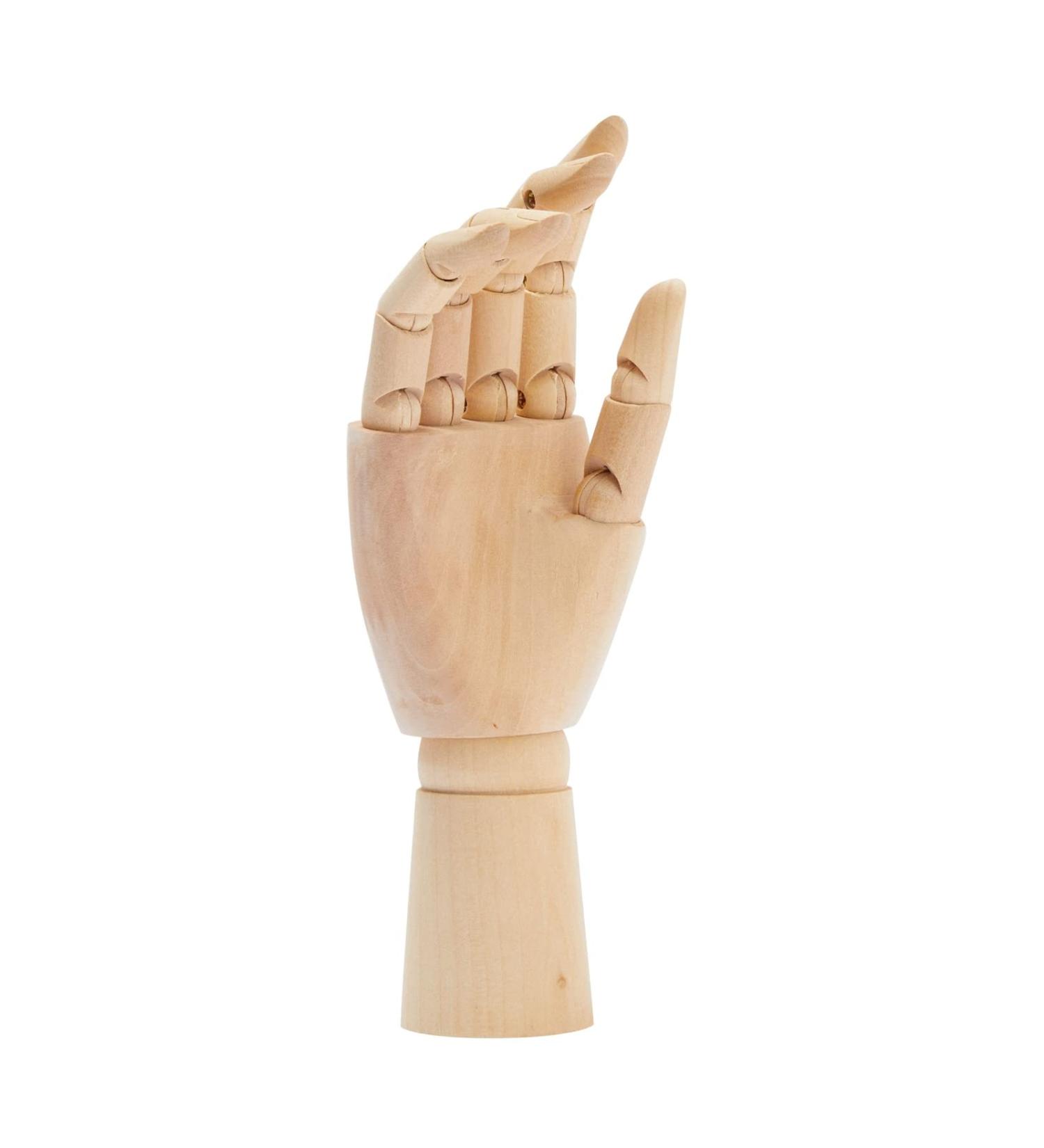 Wooden Hand Model 7 Art Mannequin Figure with Posable Fingers - Ideal for Drawing, Art Supplies & Jewelry Display - Buy Online on GoSupps.com