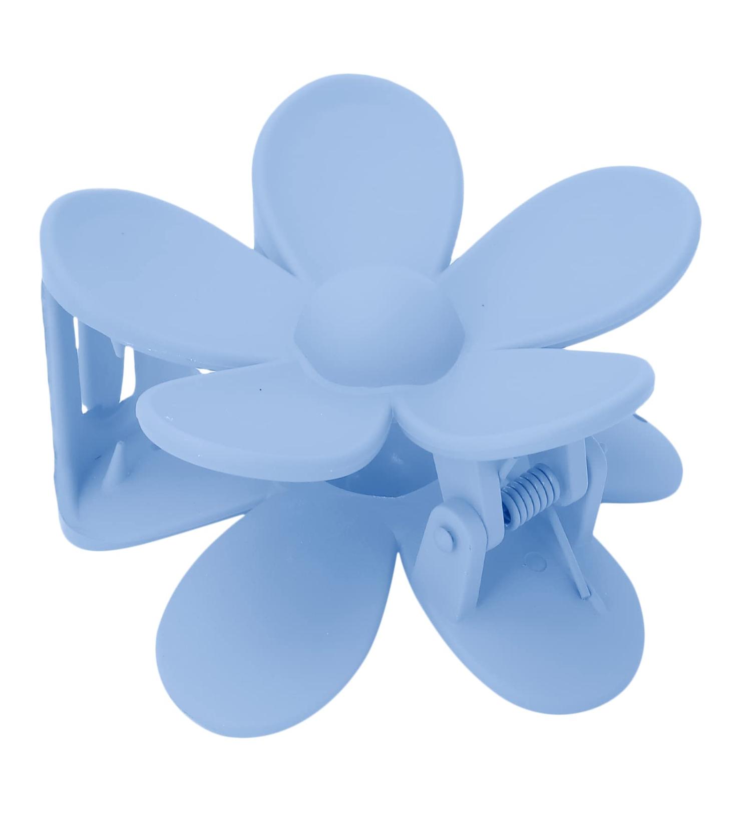 Cute Flower Claw Clip Normal Thin Hair Styling Cute Colorful Flower Hair Clips for Hair Accessories for Girlfriends(Light blue) - Buy Online on GoSupps.com