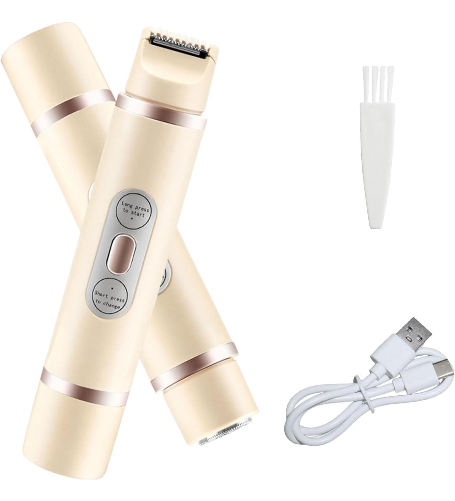 JLJKNC Shaver for Women Wet and Dry Shaver 2in1 Bikini Pubic Hair Trimmer Beige - Buy Online on GoSupps.com