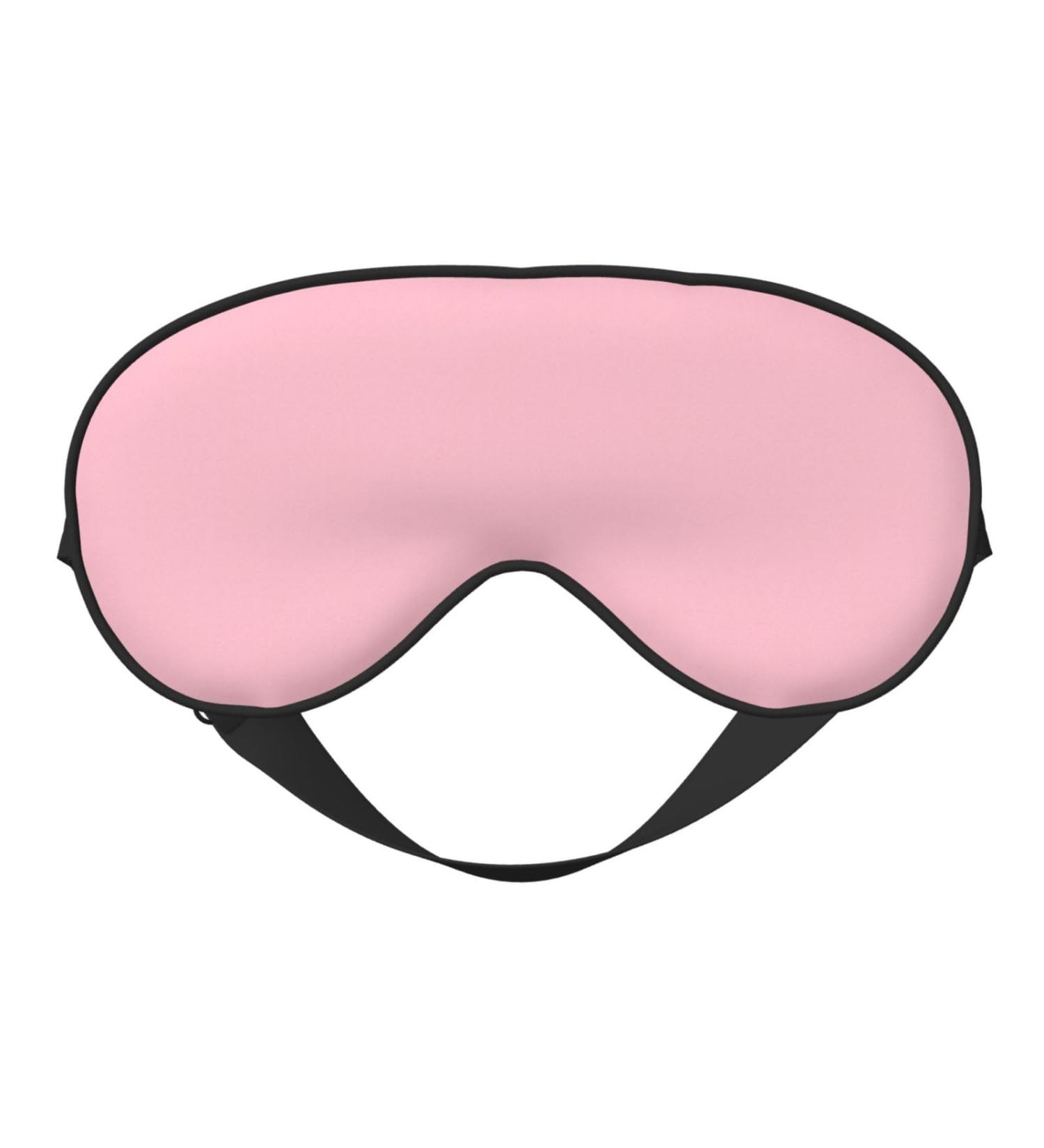 Solid Color Pink Eye Mask - Soft Adjustable Nighttime Comfort for Men & Women - International Shipping - Buy Online on GoSupps.com