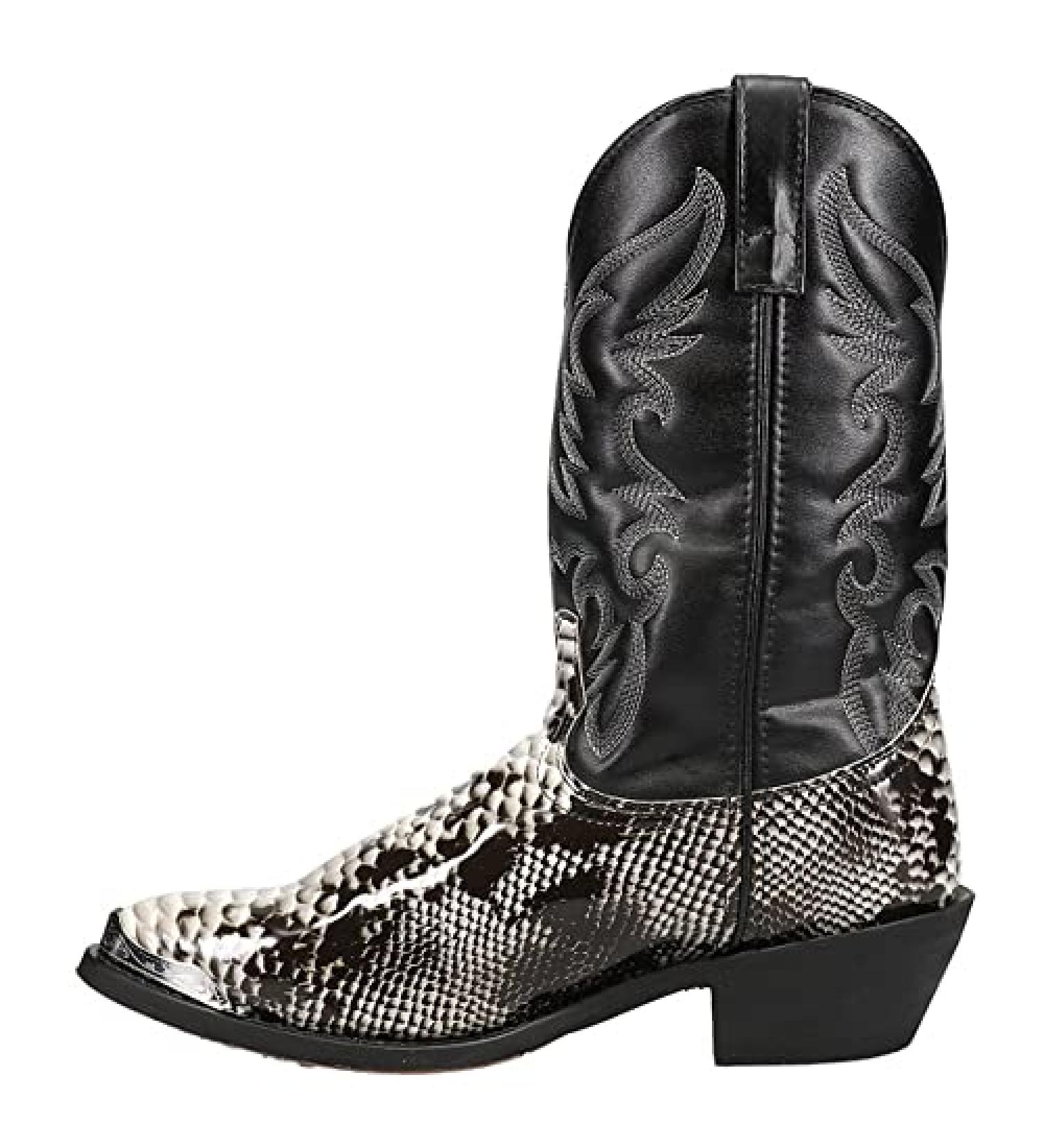 Laredo Men's Monty Croc Snip Toe Dress Boots - Black | Size 11.5 - Buy Online on GoSupps.com