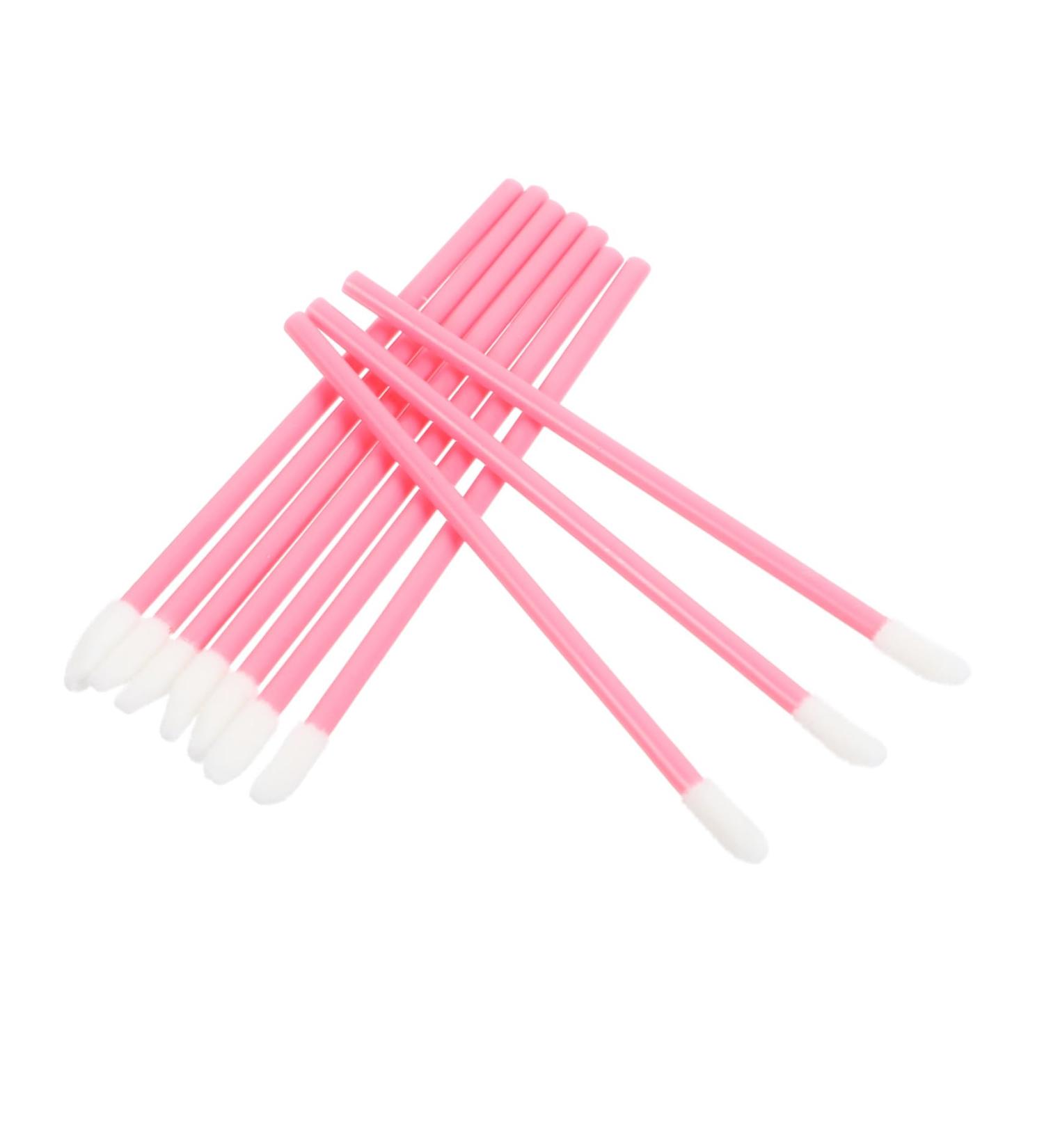 MERRYHAPY 100pcs Eyelash Beauty Tools - Makeup Brushes Lip Smudge Lipstick Wands Eyeshadow Applicator & Lip Balm Brush - Pink Durable & Perfect for Makeup Lovers - Buy Online on GoSupps.com