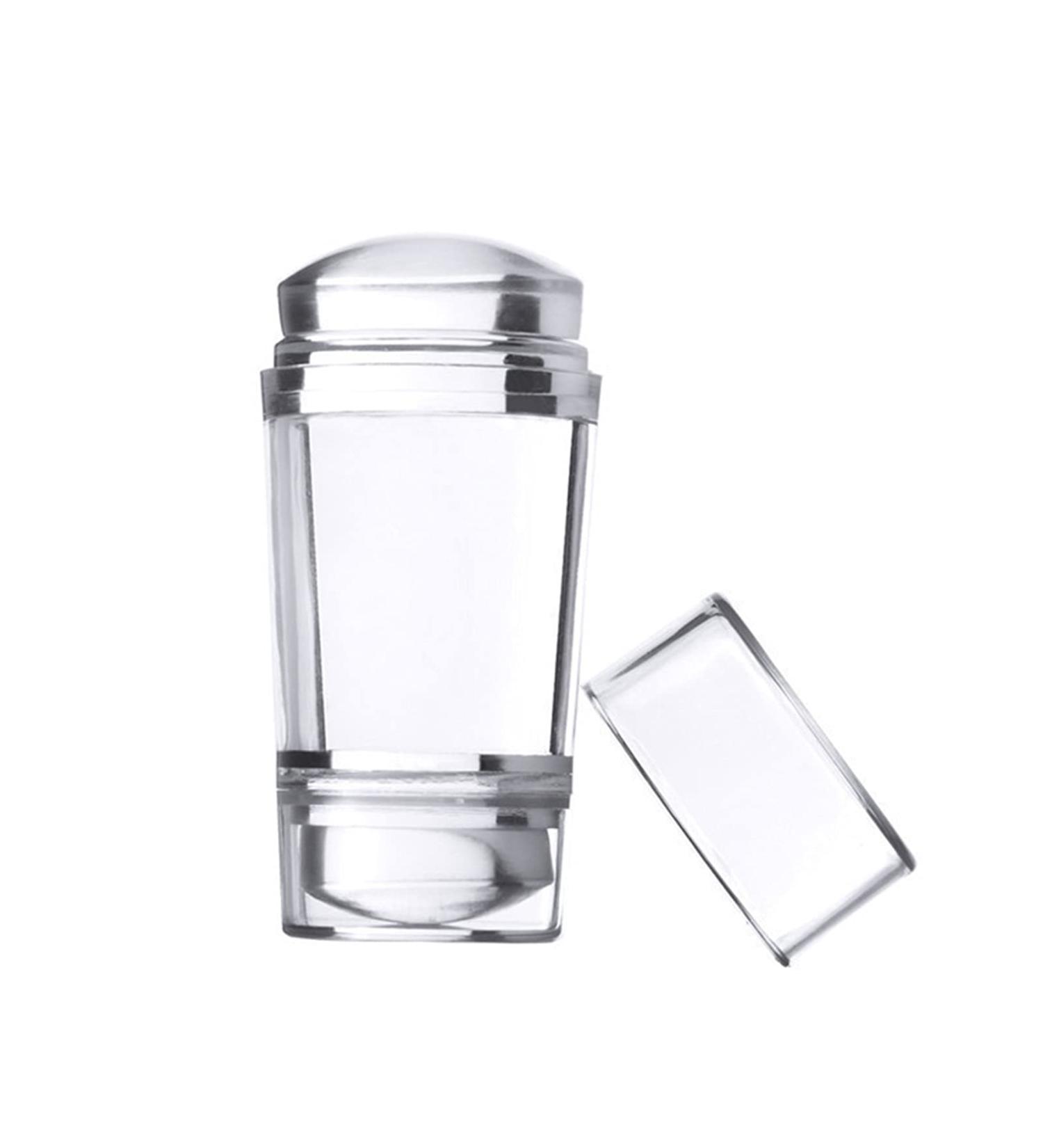 French Double Head Nail Art Tool with Scraper Silicone Seal Printing Transfer Nail Stamp Scraper Stamp for Manicure Double Head - Buy Online on GoSupps.com