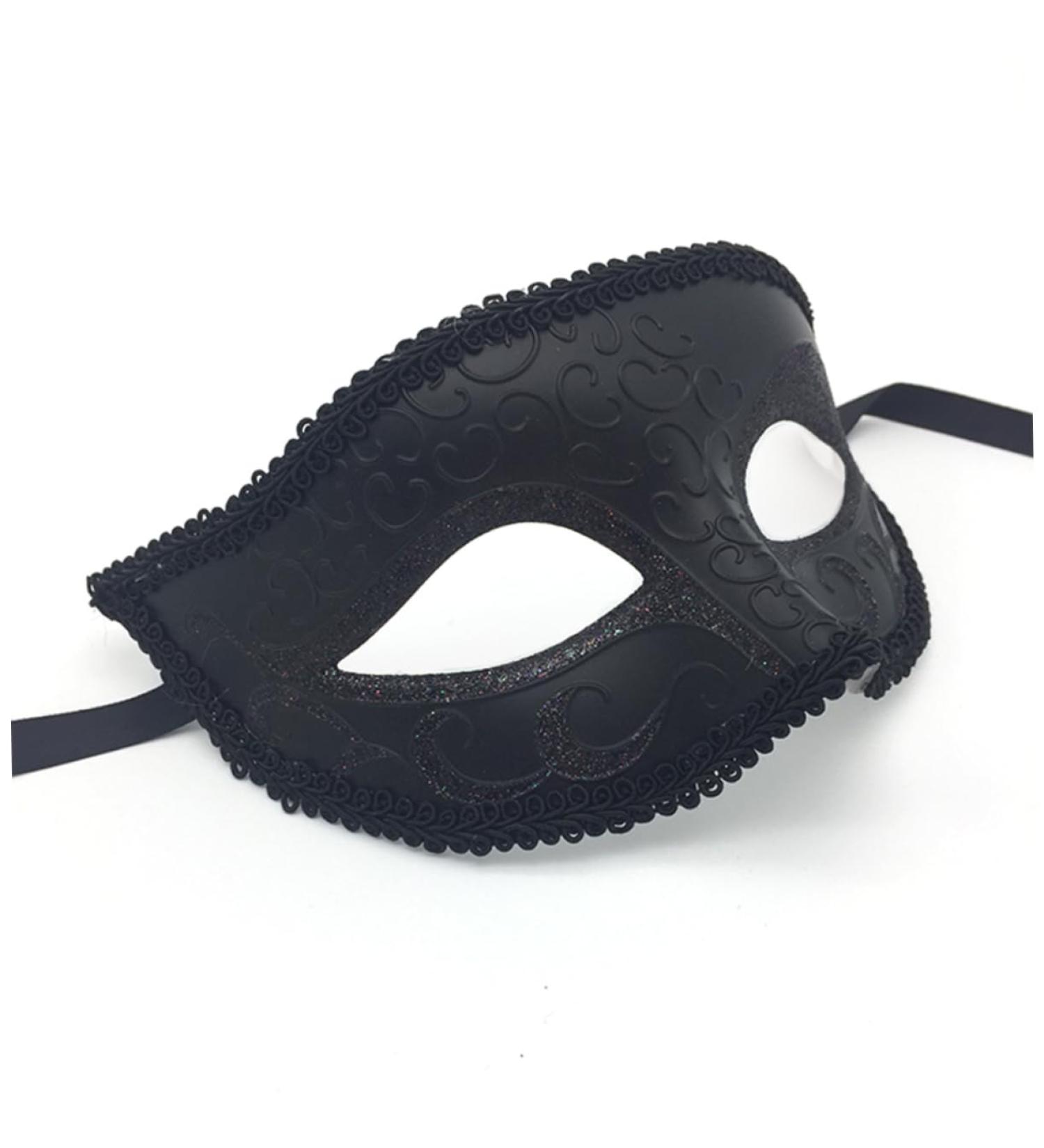 Beavorty Masquerade Mask Halloween Costumes Wedding Masquerade Costume Eye Mask Black Outfit Male and Female Mask Stand Out Mask Halloween Mask Dreses Party Mask Men and Women Prom - Buy Online on GoSupps.com