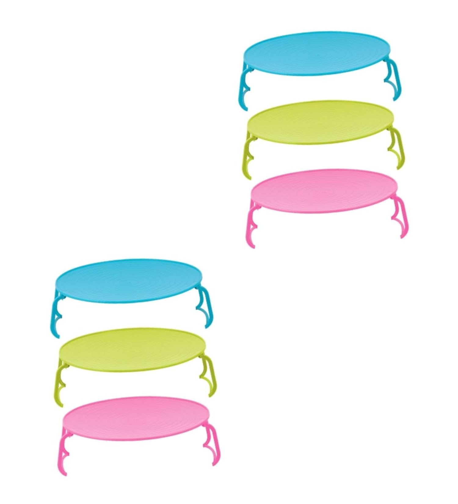 Alipis 6 Pcs Microwave Bracket Veggie Tray Folding Tray Rounded Food Tray Holder Rack Bracket Multifunction - Buy Online on GoSupps.com