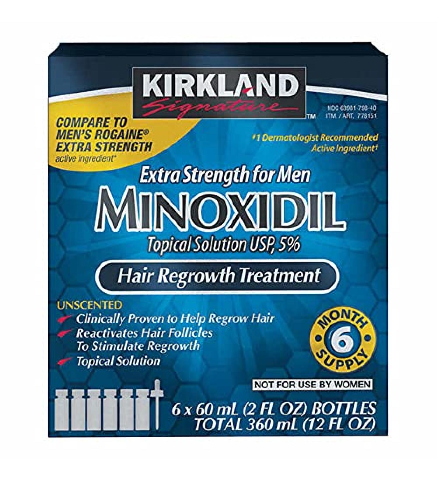 Minoxidil-5% Extra Strength Hair Regrowth for Men, 6 Month Supply