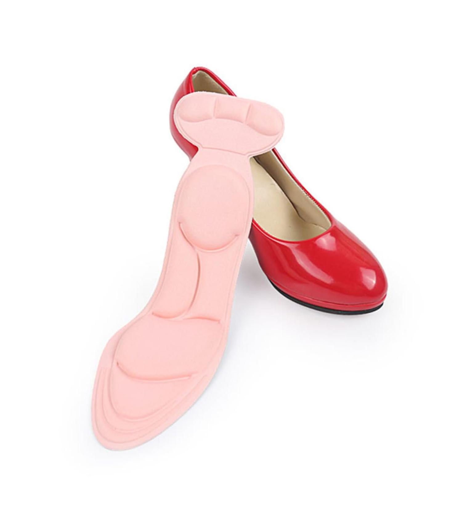 FRCOLOR High Heel Insoles for Plantar Fasciitis | Back Heel Pads & Inserts | Foot Care Products - Pink Medium - Buy Online on GoSupps.com