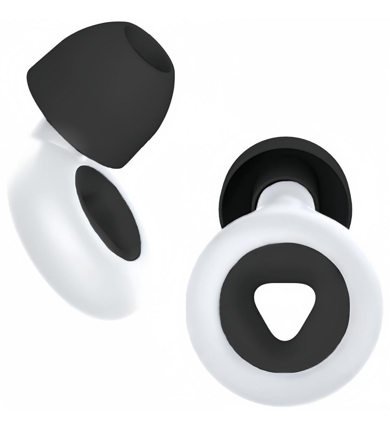 Silicone Earplugs for Noise Reduction Reusable Soft Ear Plugs for Sleep Work Study - 6 Ear Tips in S M L - 30dB Noise Cancelling (Black White Black) Black White Black 1 count (Pack of 1) - Buy Online on GoSupps.com