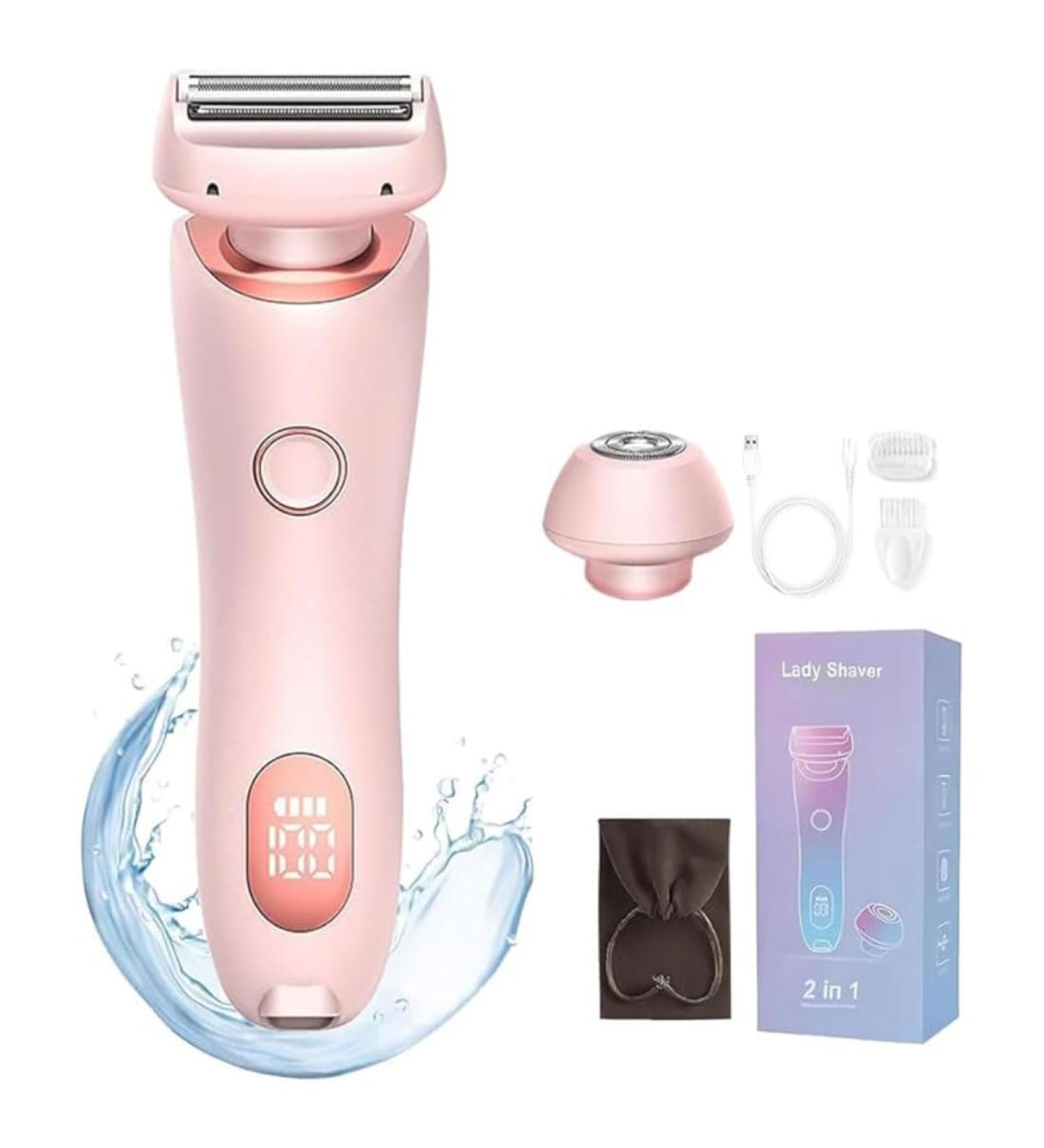 Shop Multi-Functional Women's Portable Epilator | 2-in-1 Rechargeable Hair Trimmer for Face Legs & Armpits - Painless & Easy - Buy Online on GoSupps.com