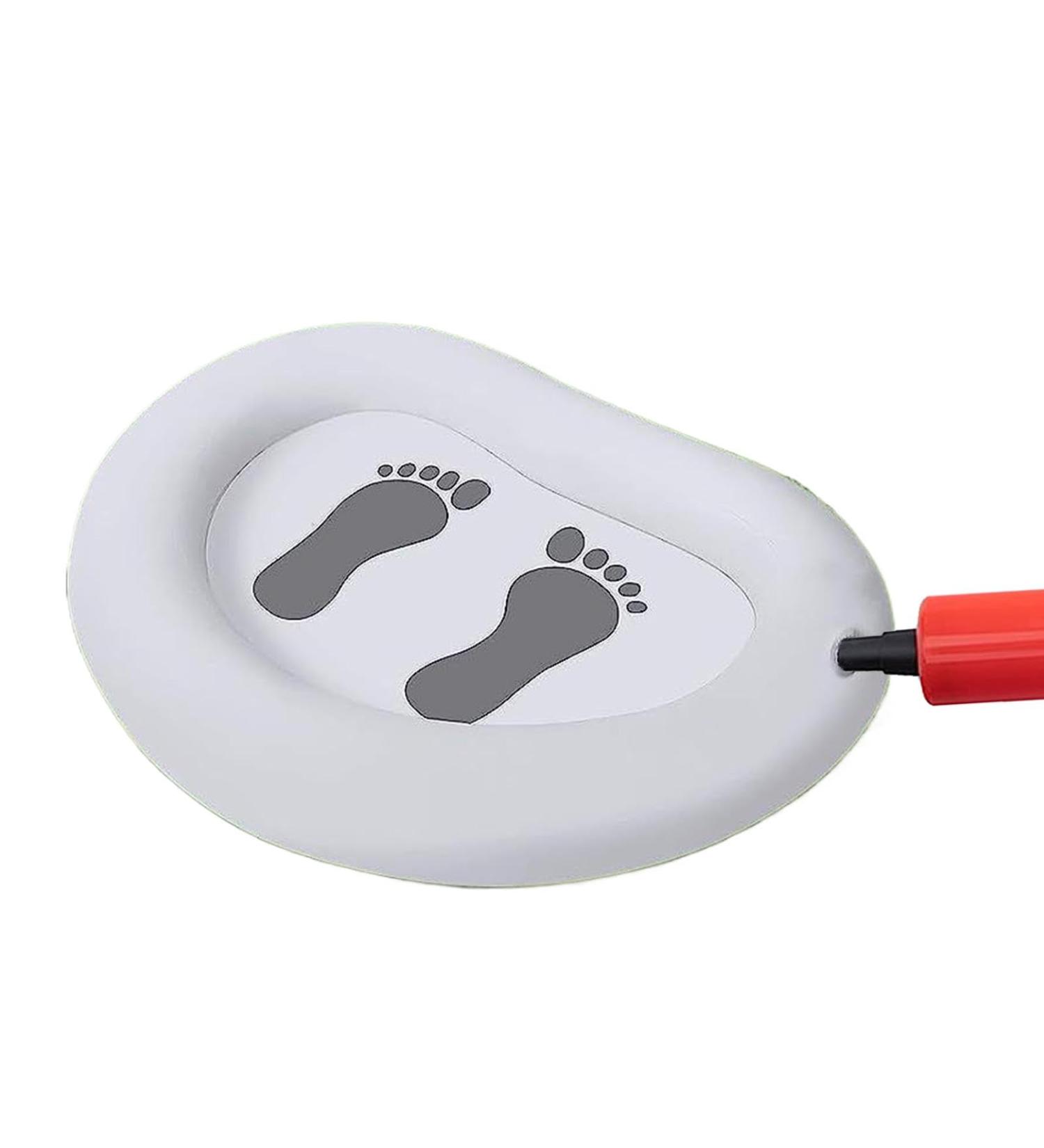 Lnhgh Inflatable Beach Foot Bath | Portable Inflatable Feet Bath Basin | White Inflatable Basin with Pump Foot Soaking Bath Basin for Swimming Pool Clean Feet - Buy Online on GoSupps.com