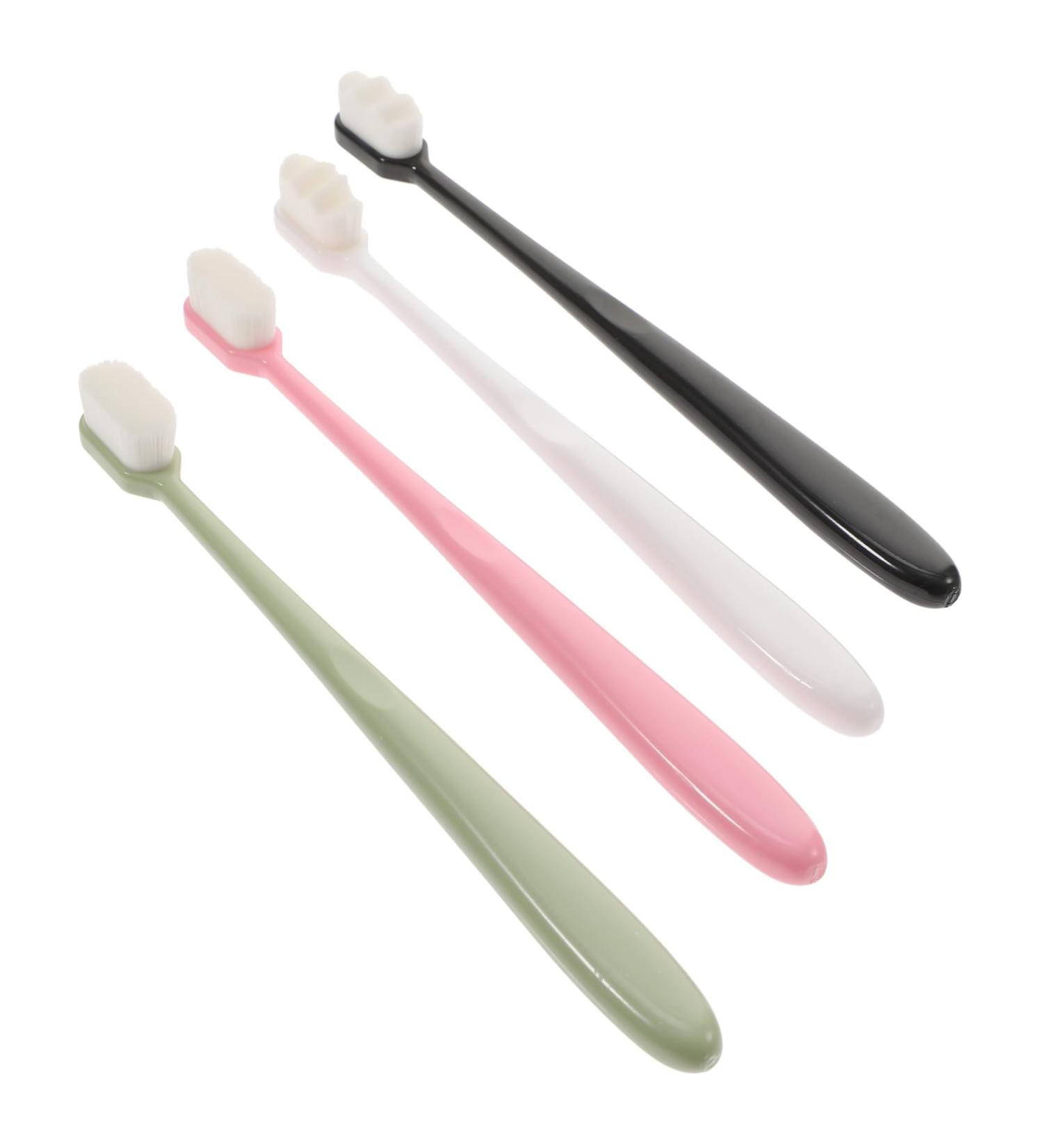 Nolitoy Soft Toothbrush Set - 4 Pieces Travel & Children's Manual Extra Soft Toothbrushes for Adults & Kids - Buy Online on GoSupps.com