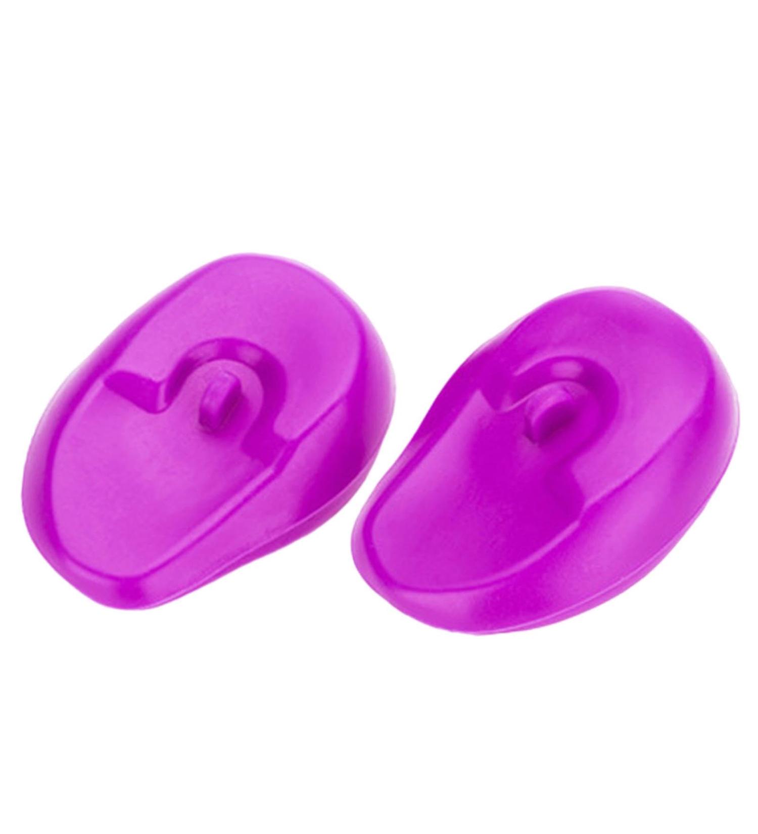 Besreey Silicone Ear Covers for Hair Styling - Ear Shield Protective Cover | Ear Protectors Ear Shower Covers Reusable Hair Dye Earmuffs Silicone for Home Salon Barber Purple - Buy Online on GoSupps.com