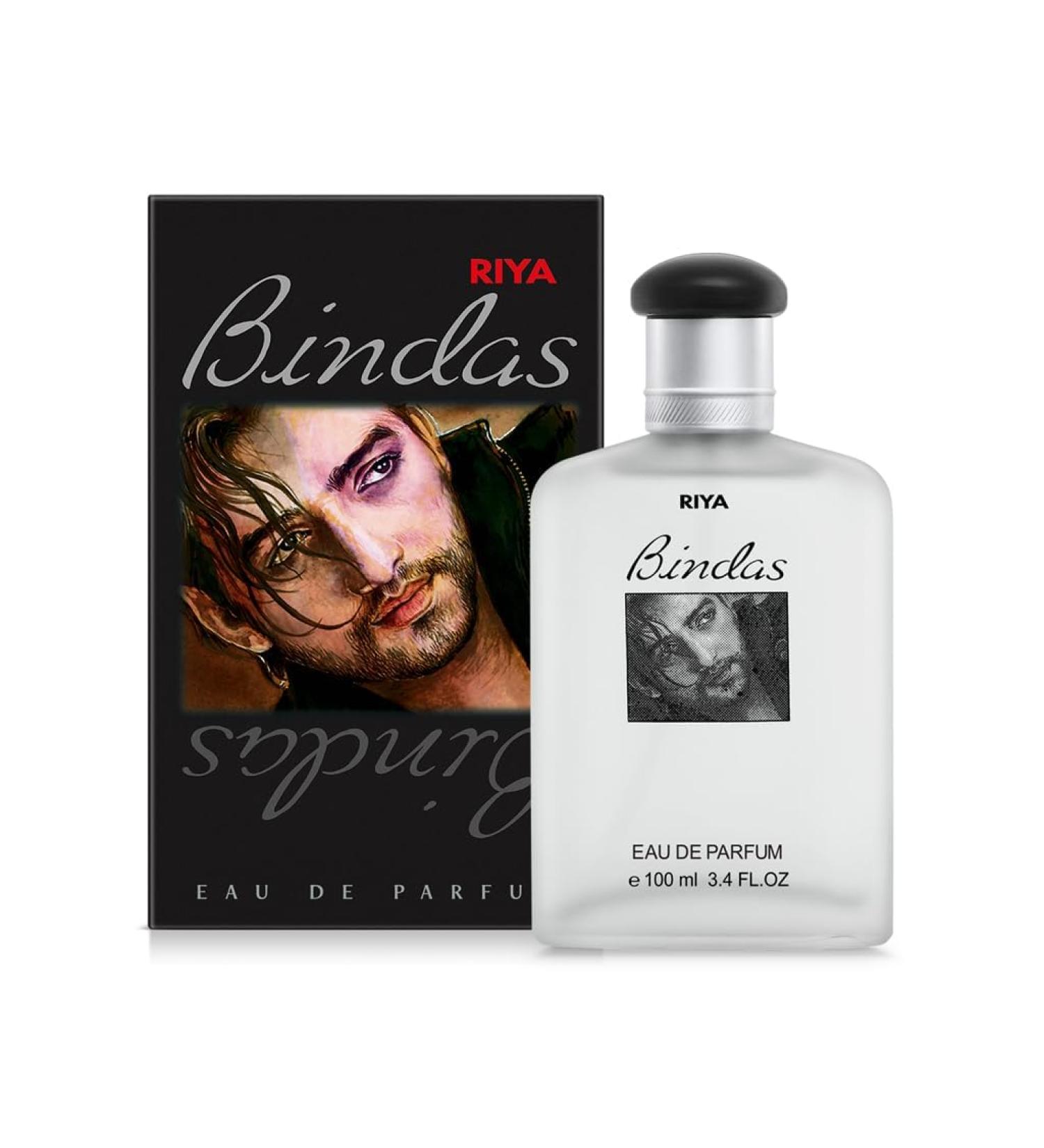 R.. I.. Y.. A.. BINDAS | 100 ml Perfume for Men | Eau De Parfum with Long Lasting Fragrance | Aromatic Woody Spicy Scent | Scent of Swag | Fragrance Spray | Men Perfume - Buy Online on GoSupps.com