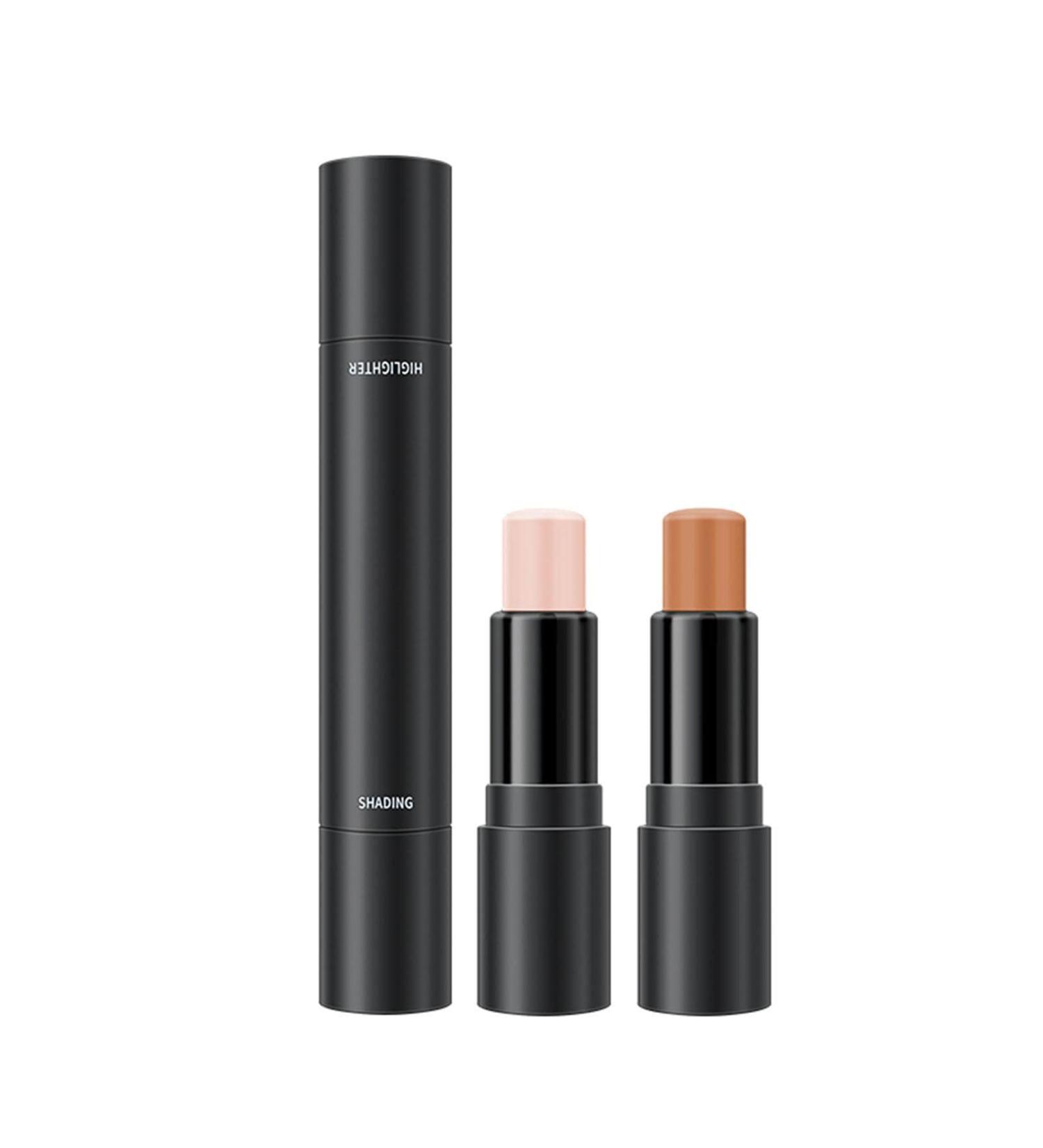 2 in1 Contouring Stick Double Headed Facial Highlighter and Contouring Stick 3D Face Brightens & Shades Makeup Stick Long-Lasting Highlighting Contouring Foundation Makeup Stick/l - Buy Online on GoSupps.com