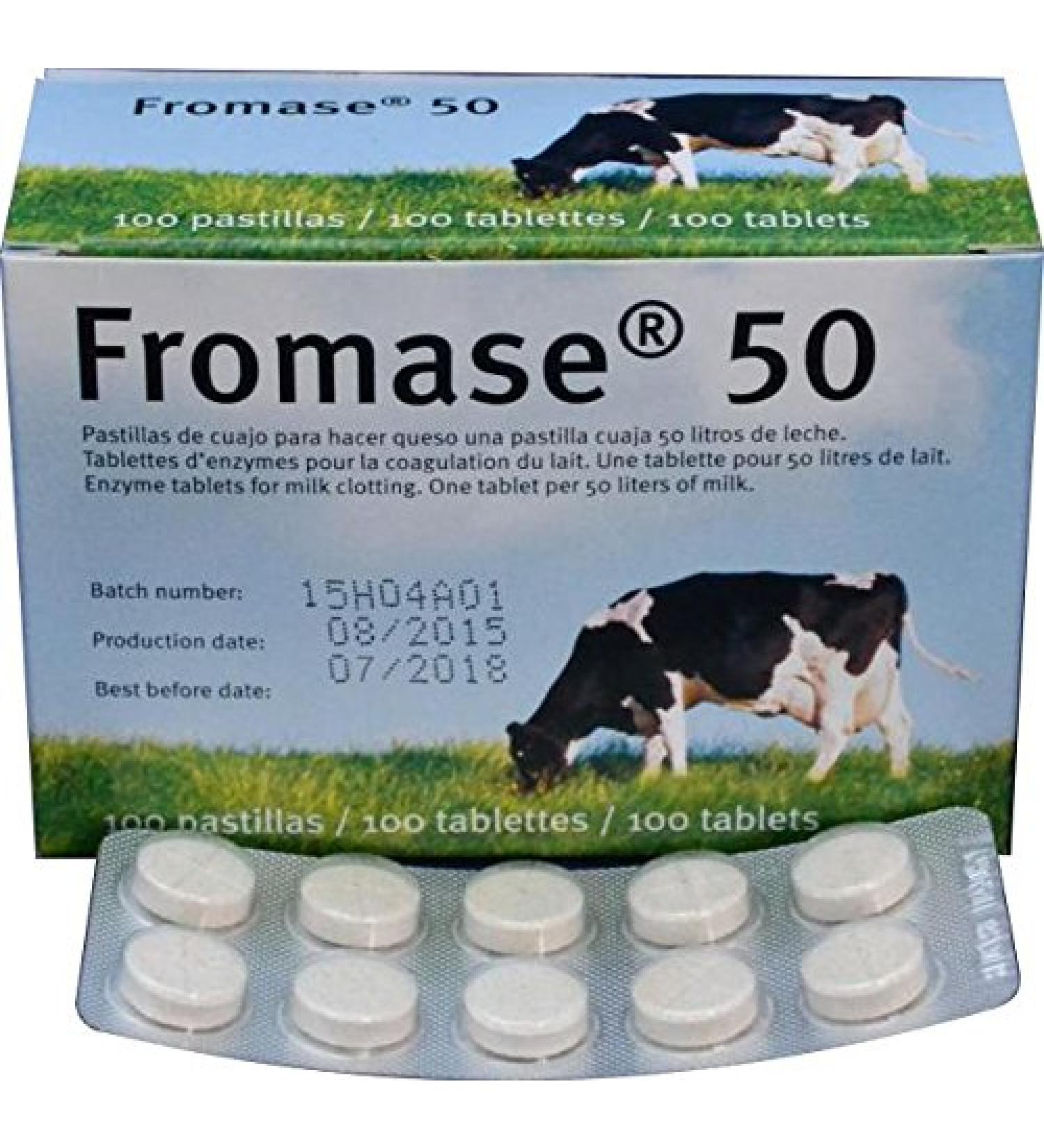 Fromase RENNET 40 Tablets /40 Pastillas /40 Tablettes Made in France