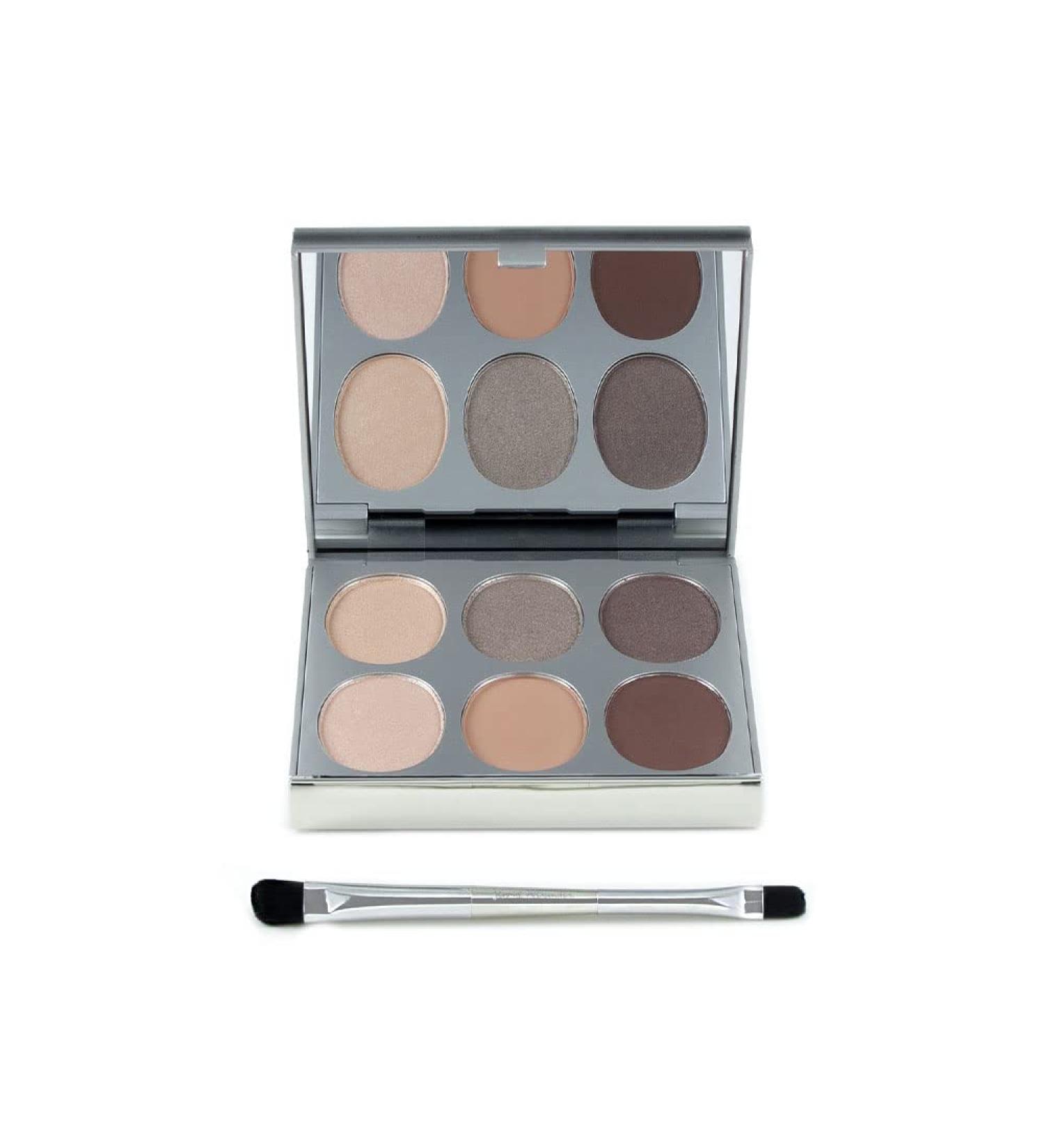 Jerome Alexander New Again Eyeshadow Palette & Brush | 6 Blendable Shades - Autumn Haze - International Shipping Available - Buy Online on GoSupps.com