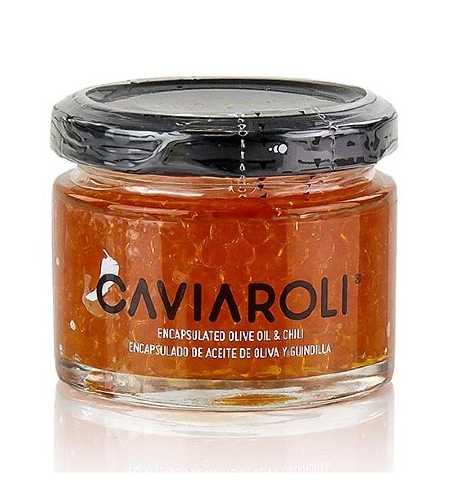 Caviaroli Caviaroli Small Olive Oil Beads with Chilli Red 50 g