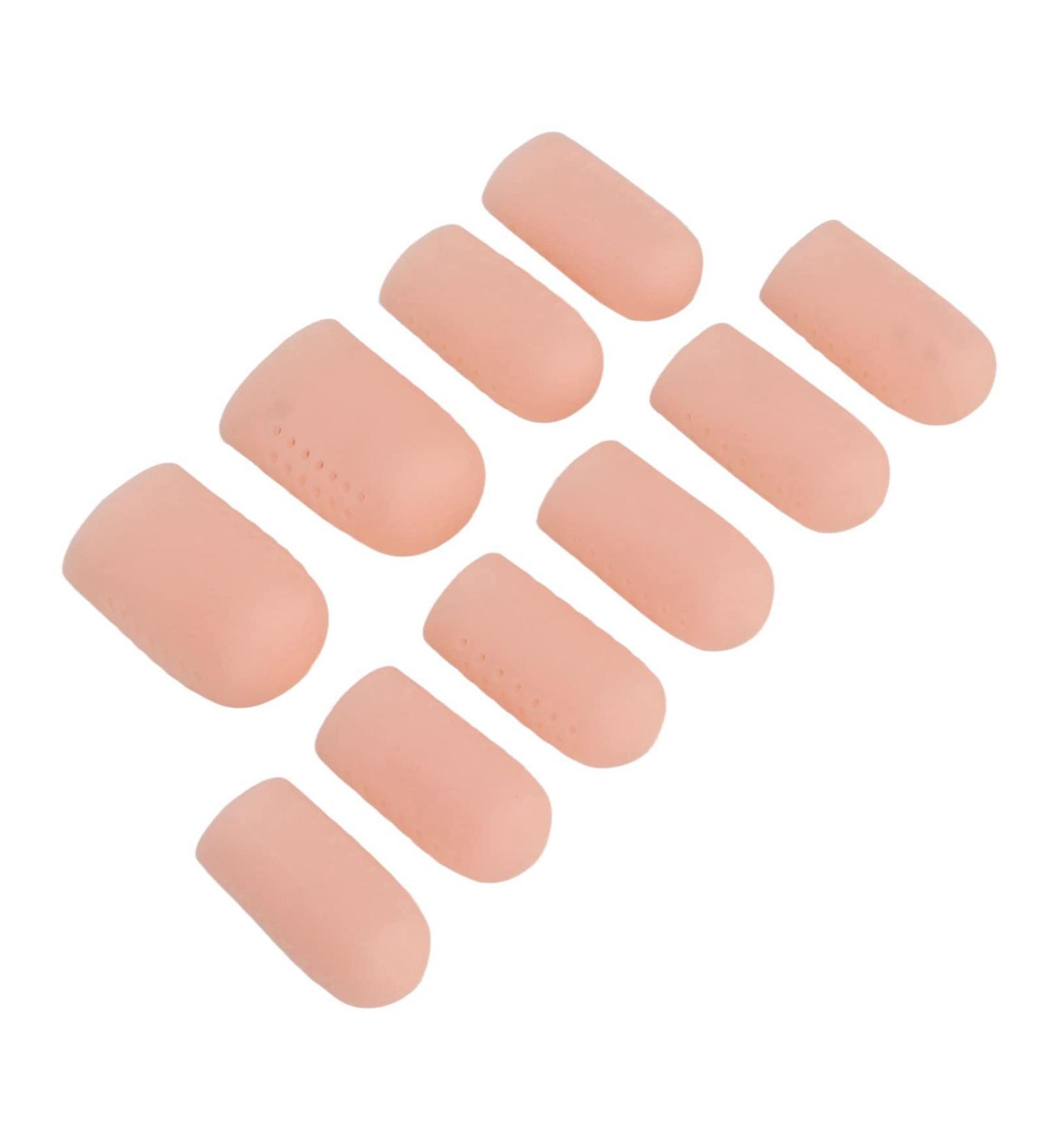 Finger Toe Protector Breathable Soreness Relief Flexible Soft 10pcs Silicone Finger Cover Portable for Office Work - Buy Online on GoSupps.com