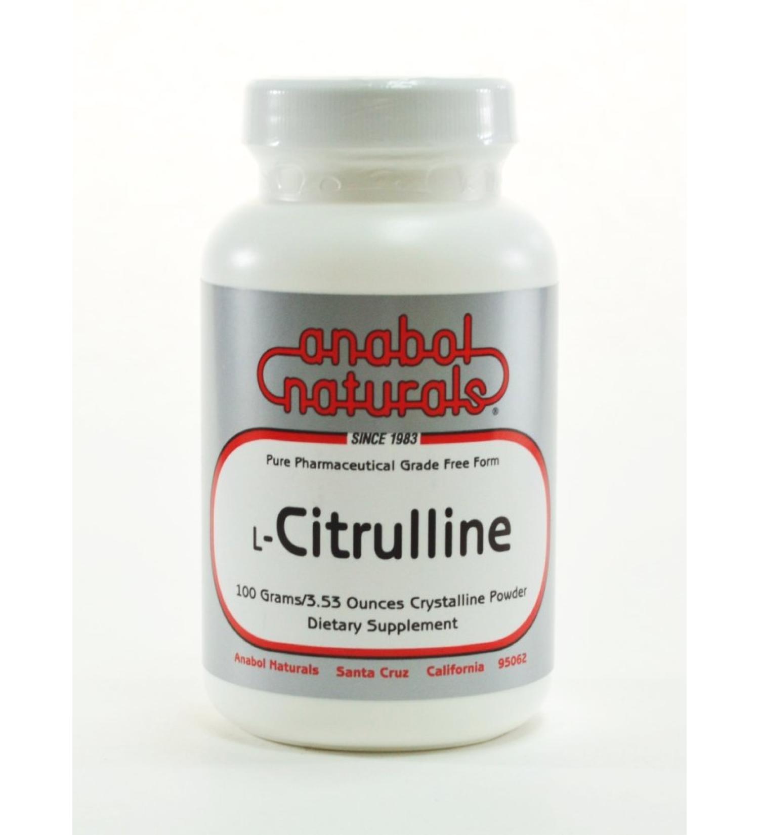 Anabol Naturals L-Citrulline 100 gram Free Form Pure Crystalline Powder