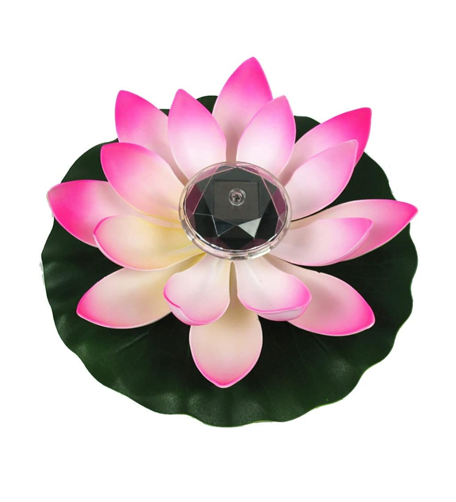 Solar Flower Light Artificial Lotus Shape Garden Pool Lamp Night Light Solar Pool Light Creative Solar Light (Color : Pink) (Pink) - Buy Online on GoSupps.com