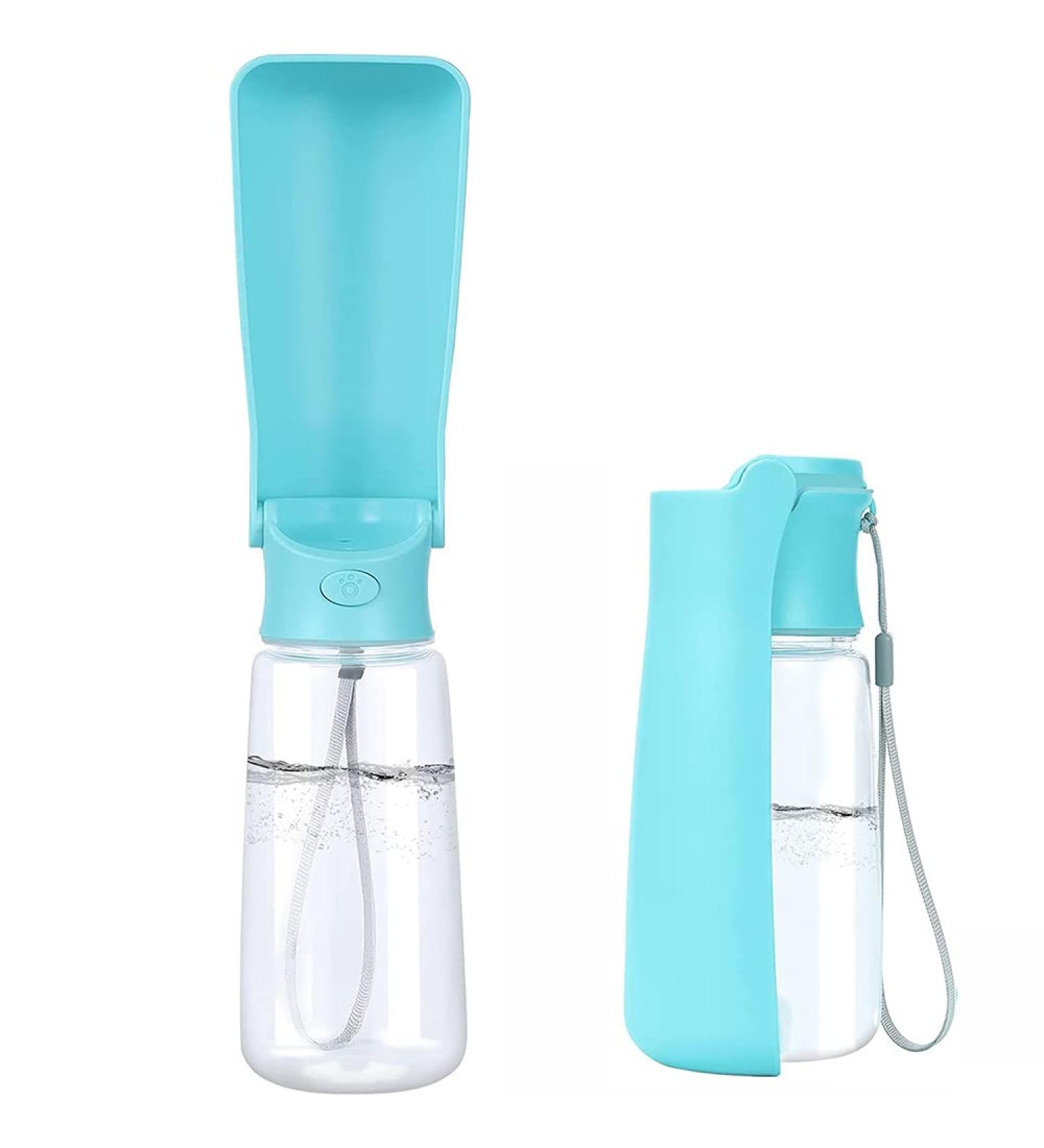 Emwel Foldable Water Bottles for Dogs - Leak-Proof 550ml Portable Puppy Dispenser for Travel Hiking & Walks - Buy Online on GoSupps.com