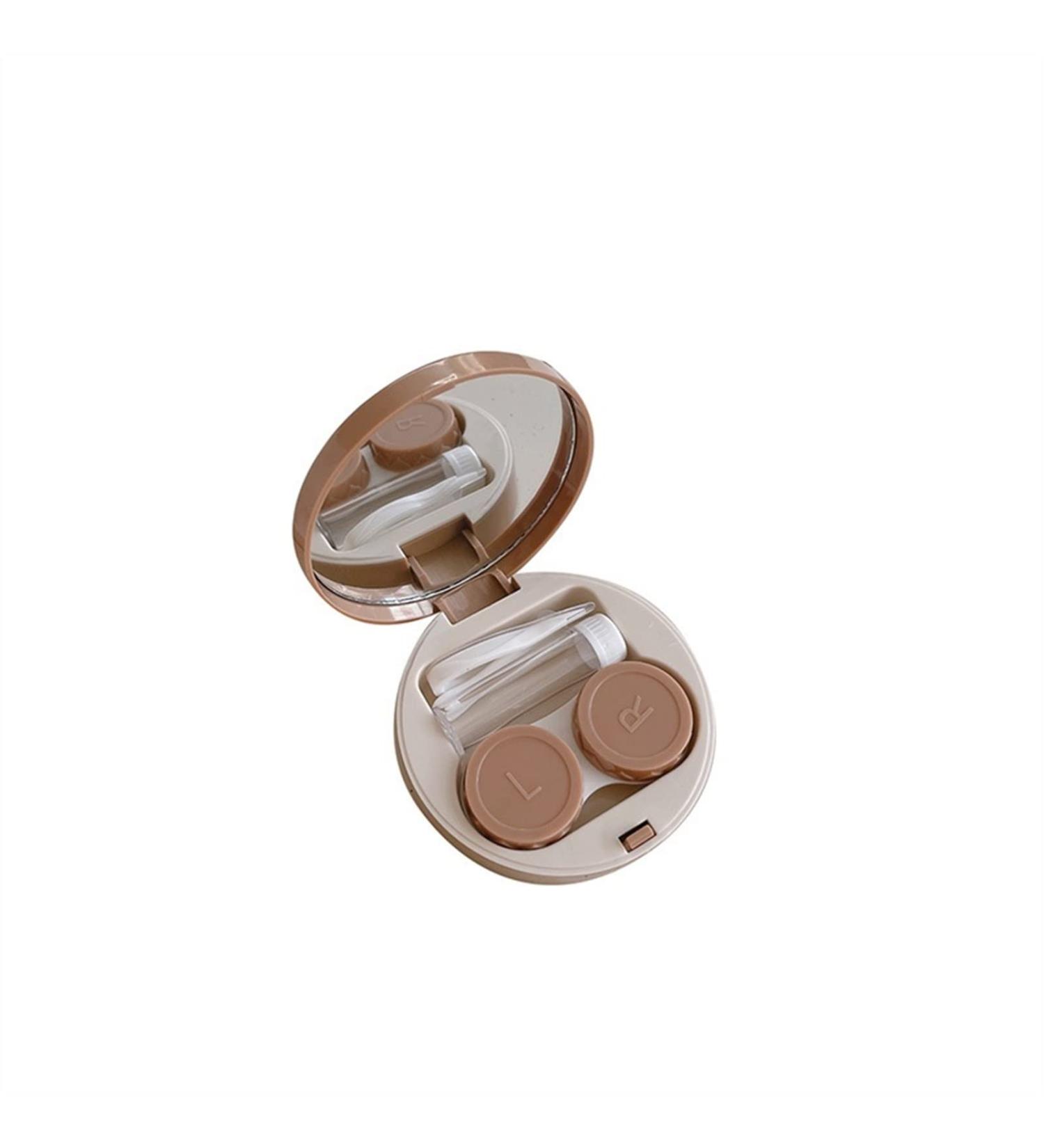 NFEGSIYA Contact Lens Container - 1-Piece Gray Cosmetic Case with Mirror | Durable & Sustainable Design for Lens Care - Buy Online on GoSupps.com