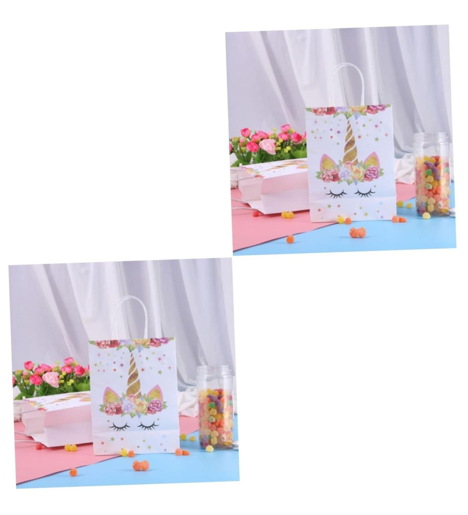 HOMSFOU 20 Pcs Paper Gift Bag Unicorn Gift Bag Unicorn Candy Bag Paper Candy Bag Unicorn Paper Bag Tote Bag Customized - Buy Online on GoSupps.com