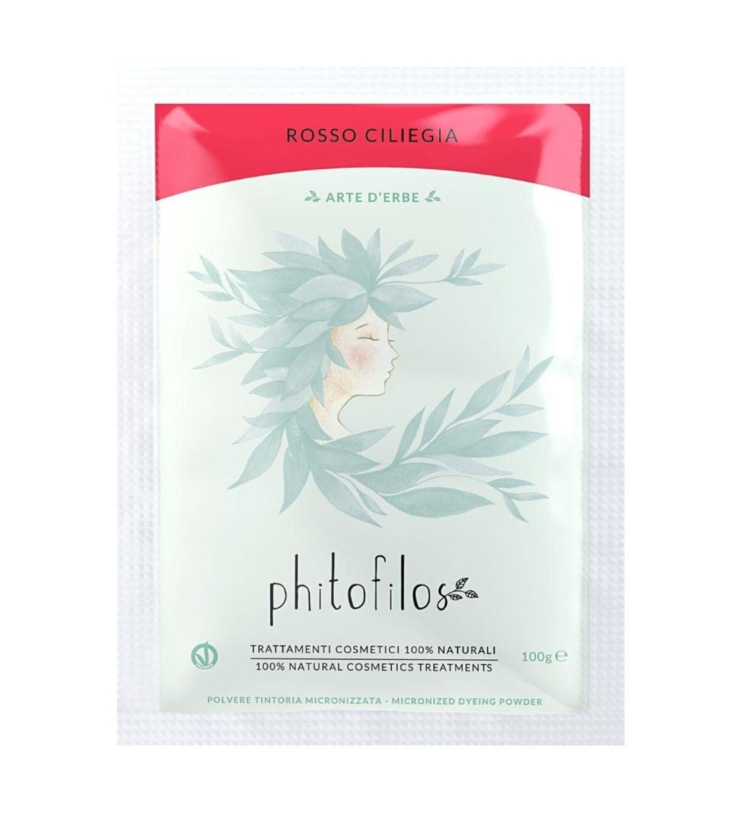 Yumi Bio Shop Phitofilos Colour Mixture Fire Red Colour Refresher For Dark Shades Cherry 100 g (1 Pack) Cherry